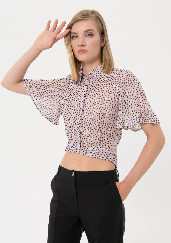 hirt cropped with polka dots pattern Fracomina FR24ST6022W689R8-S36-1
