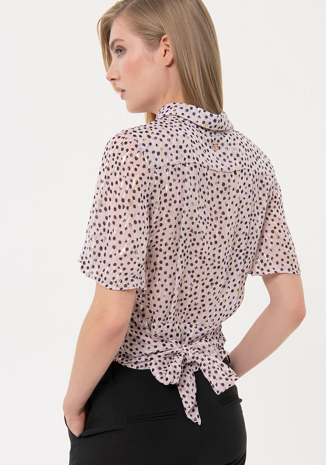 hirt cropped with polka dots pattern Fracomina FR24ST6022W689R8-S36-3