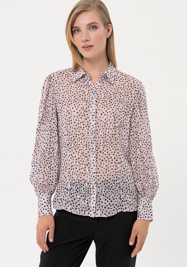 Shirt regular fit with polka dots pattern Fracomina FR24ST6026W689R8-S36-1