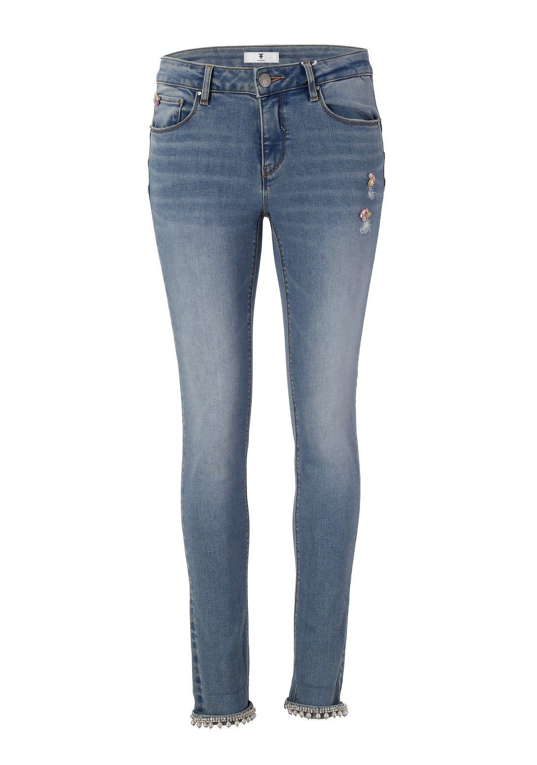 Jeans skinny fit with push-up effect made in denim with middle wash Fracomina FR24SV1001D40493-337-1