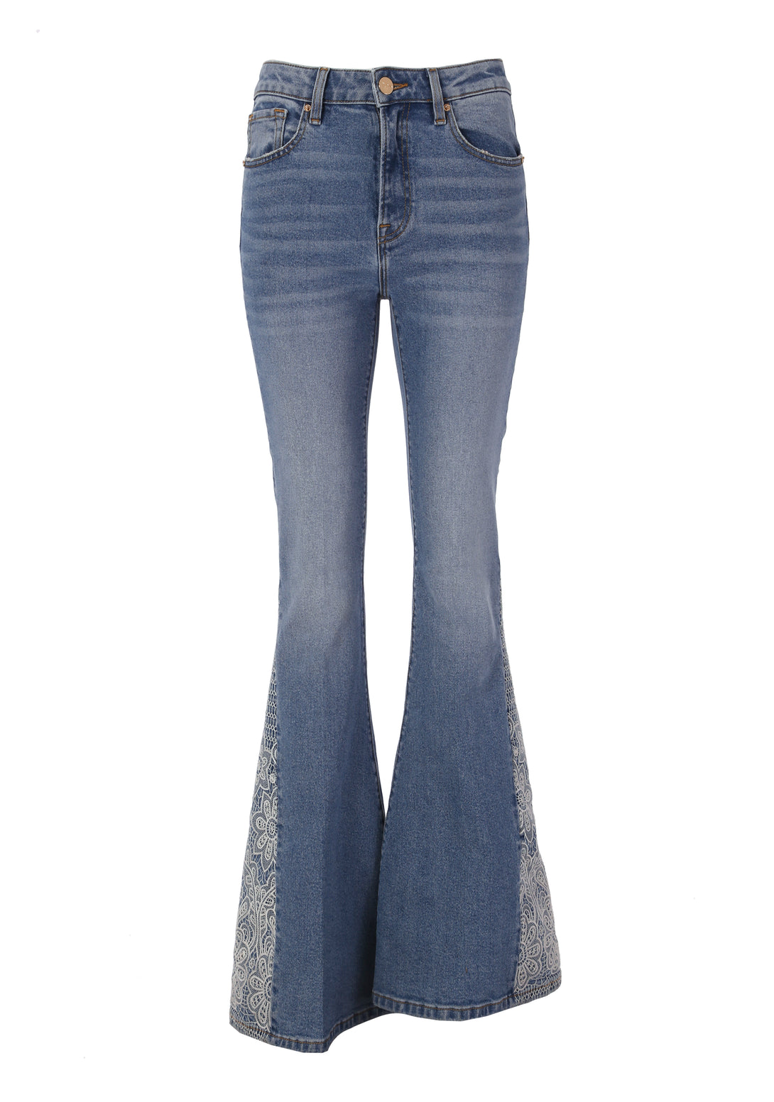 Bootcut pant made in denim with stone wash