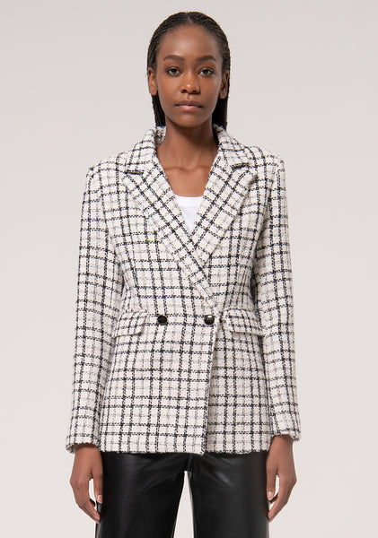 Her lip to Hemingway Check Tweed Jacket