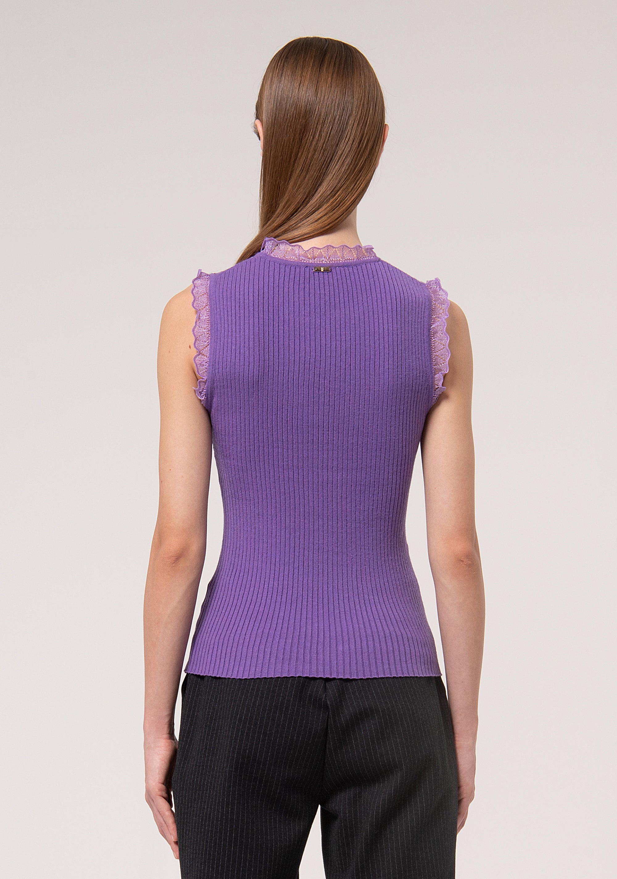 Knitted tank top slim fit Fracomina FR24WT4003K421R9-185-4