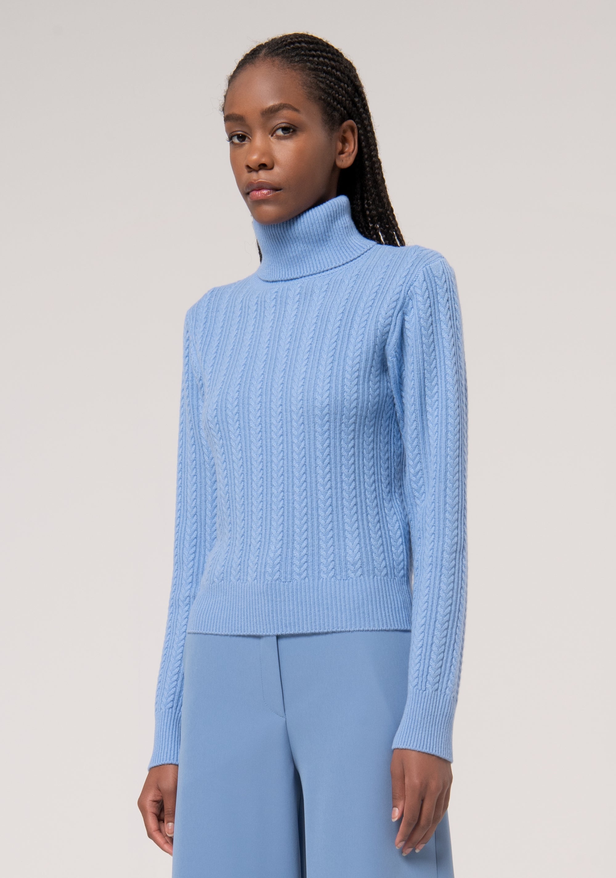 Knitwear regular fit in wool and cachemire with plaits Fracomina FR24WT7023K53201-252-3