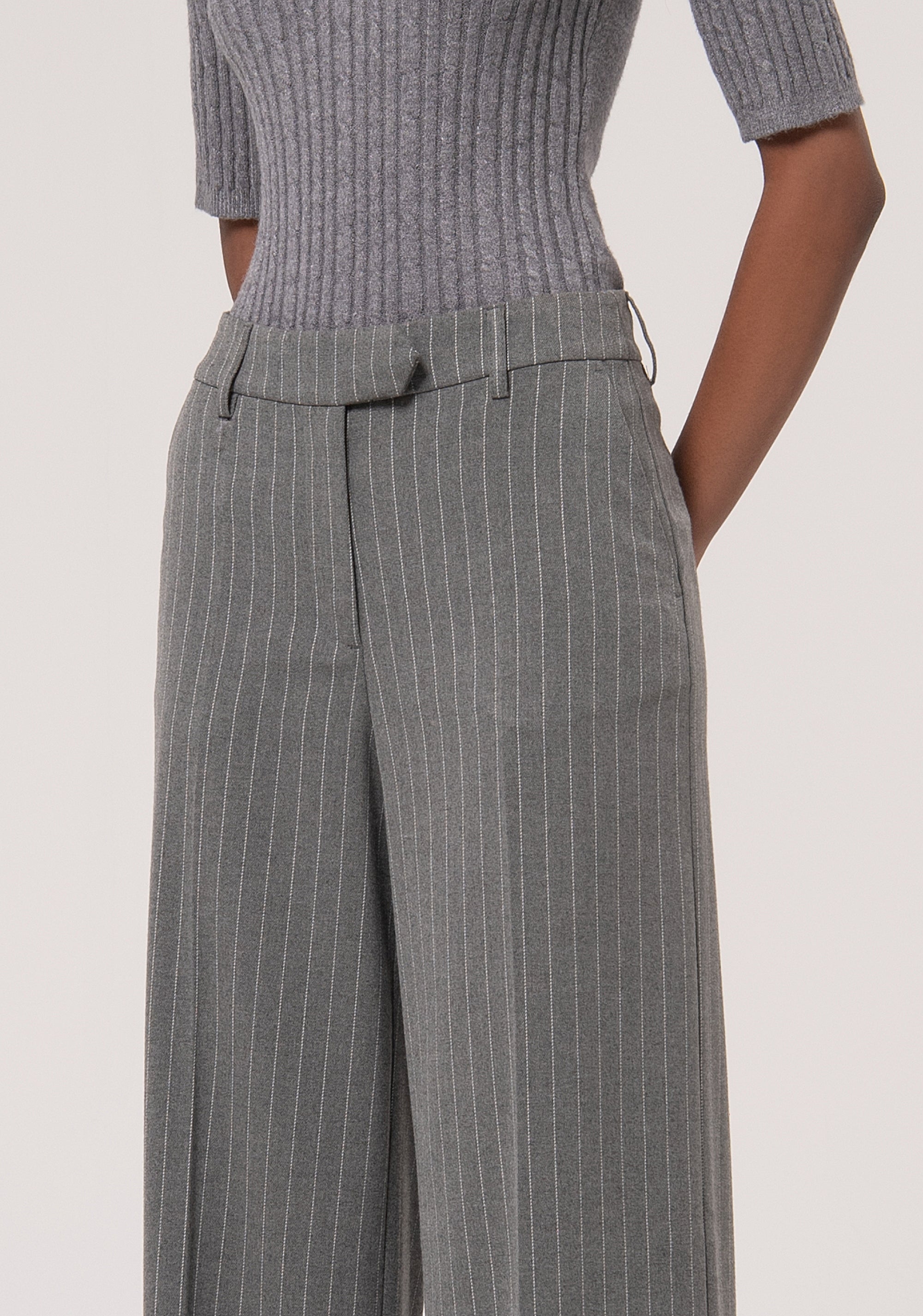 Palazzo pant regular fit made in pinstriped fabric Fracomina FR24WV3004W435Q6-156-2