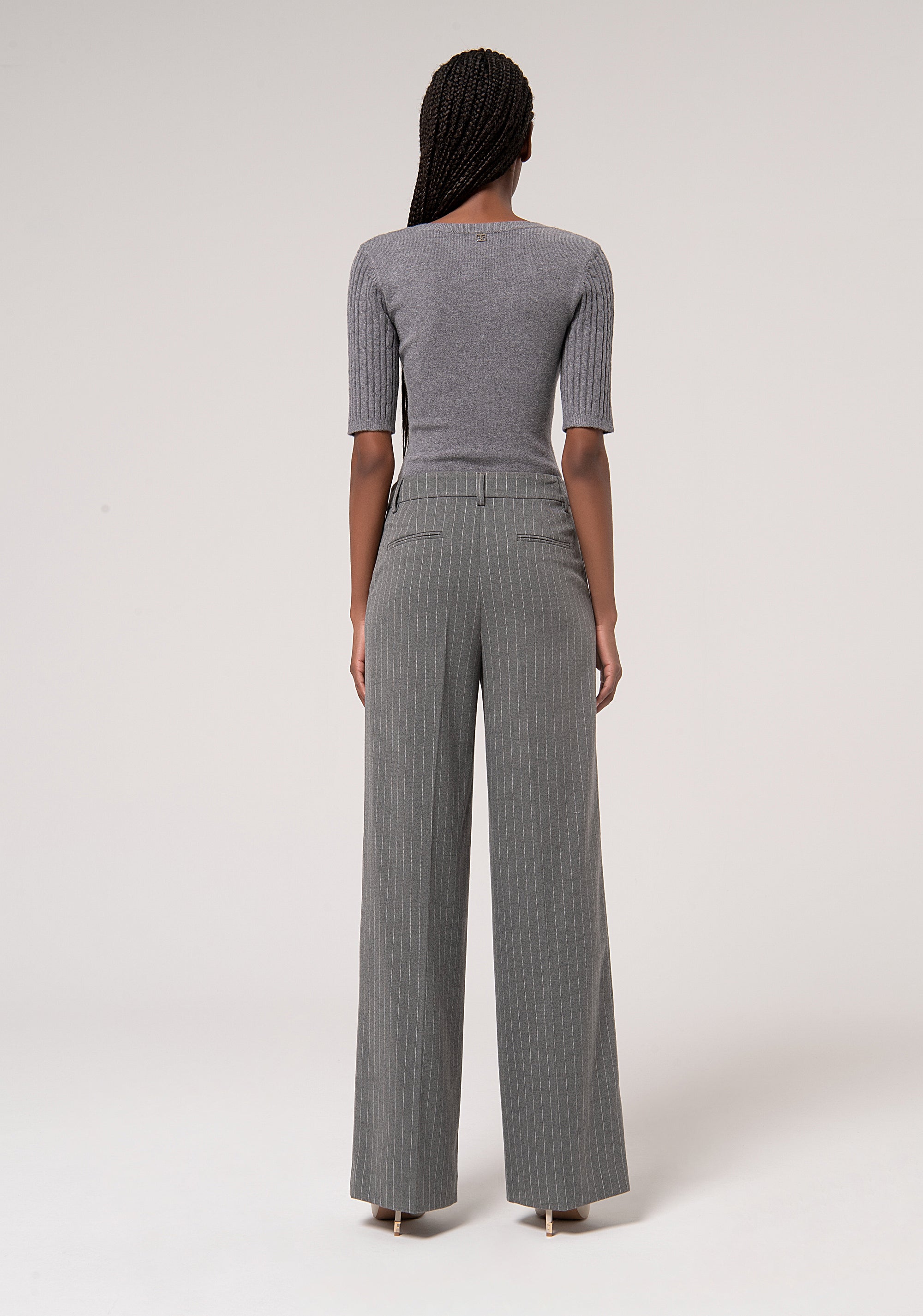 Palazzo pant regular fit made in pinstriped fabric Fracomina FR24WV3004W435Q6-156-4