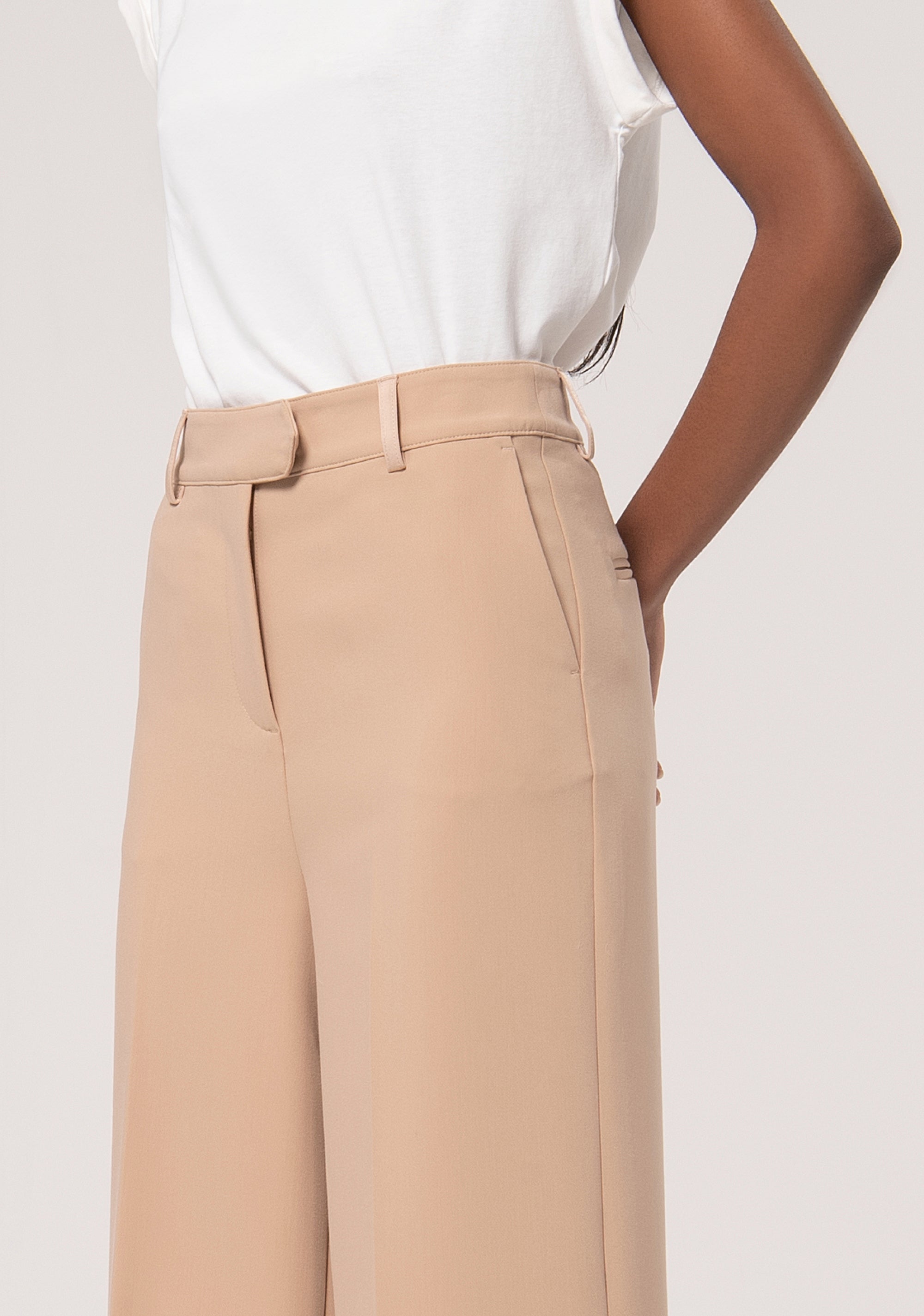 Palazzo pant regular fit made in stretch fabric Fracomina FR24WV3004W50901-L20-2_5e809dc2-8867-4d7c-907f-56b2a0f5ae50