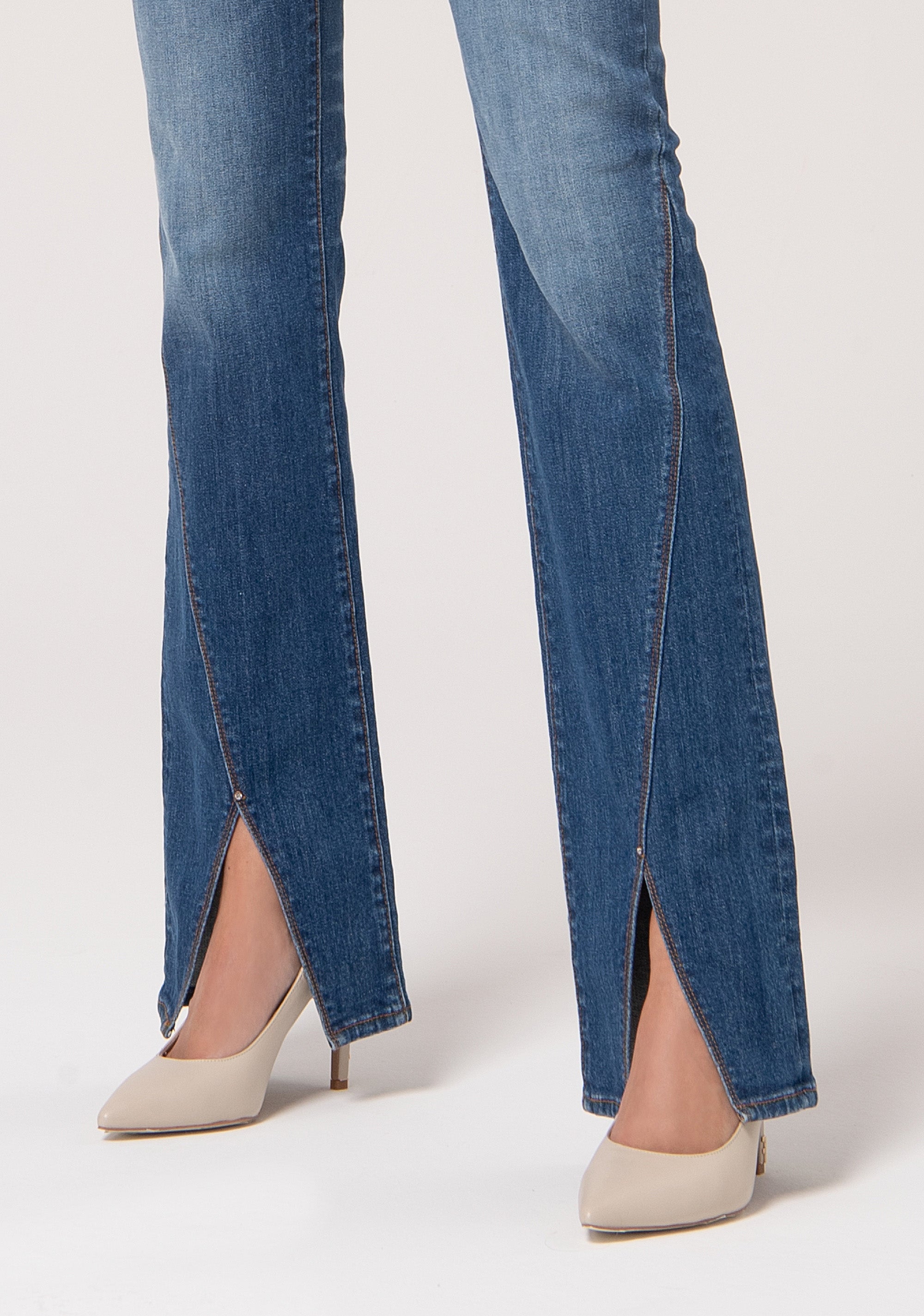 Jeans bootcut made in denim with middle wash Fracomina FR24WVA008D40902-A99-4