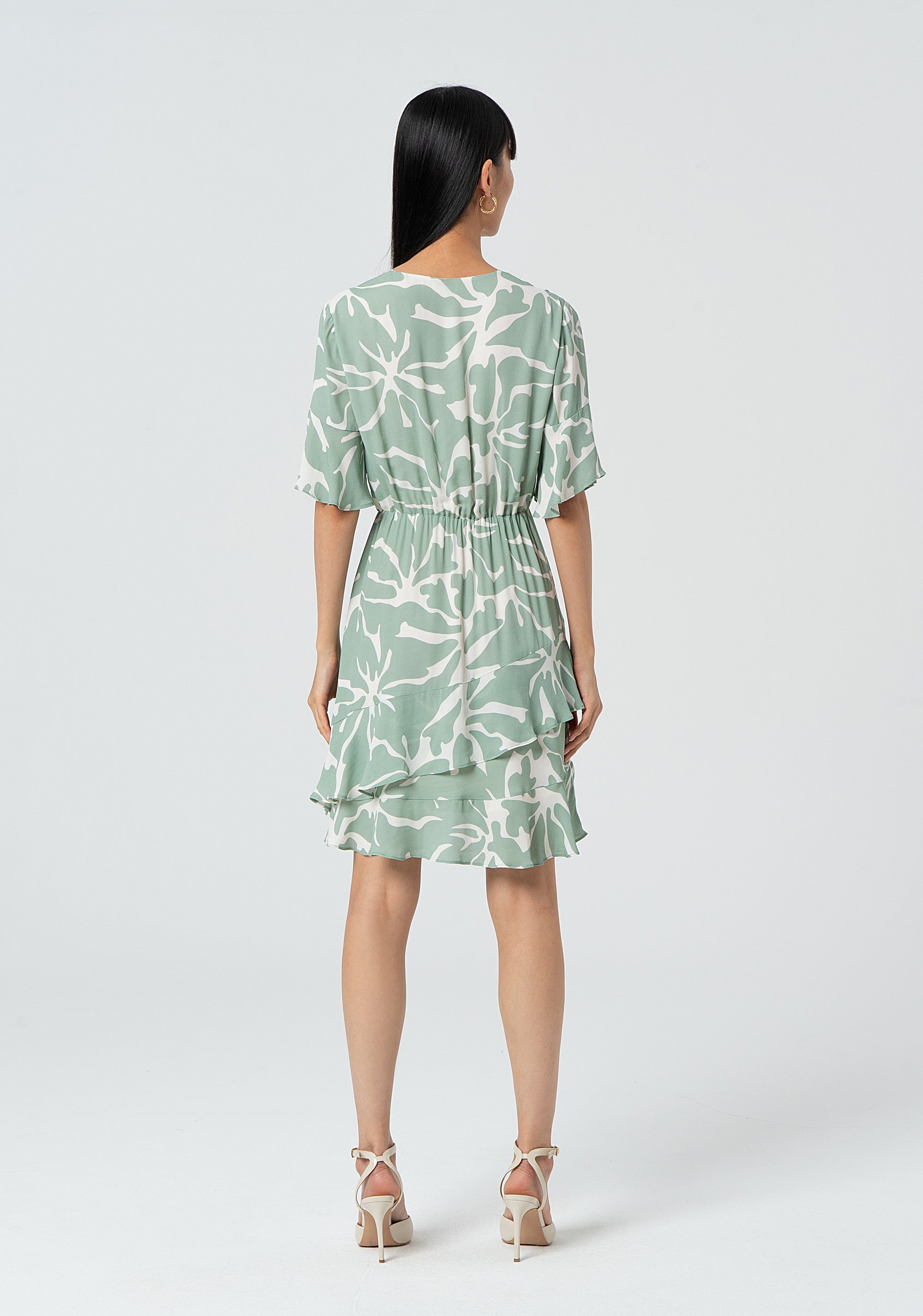 Mini dress regular fit with flowery pattern Fracomina FR25SD1012W428K9-461-4