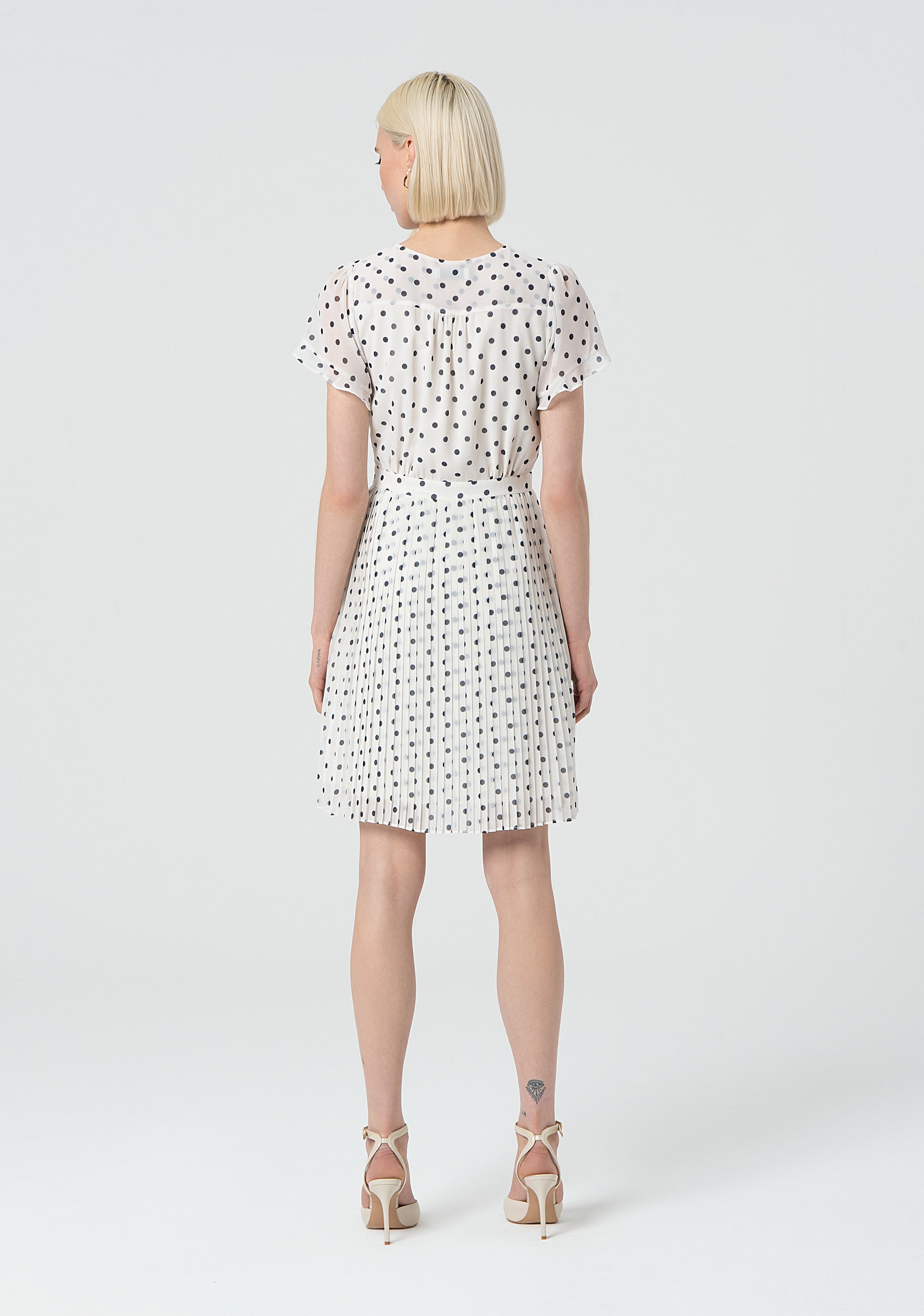 Dress regular fit middle length with polka dots pattern Fracomina FR25SD1033W412D2-A52-4