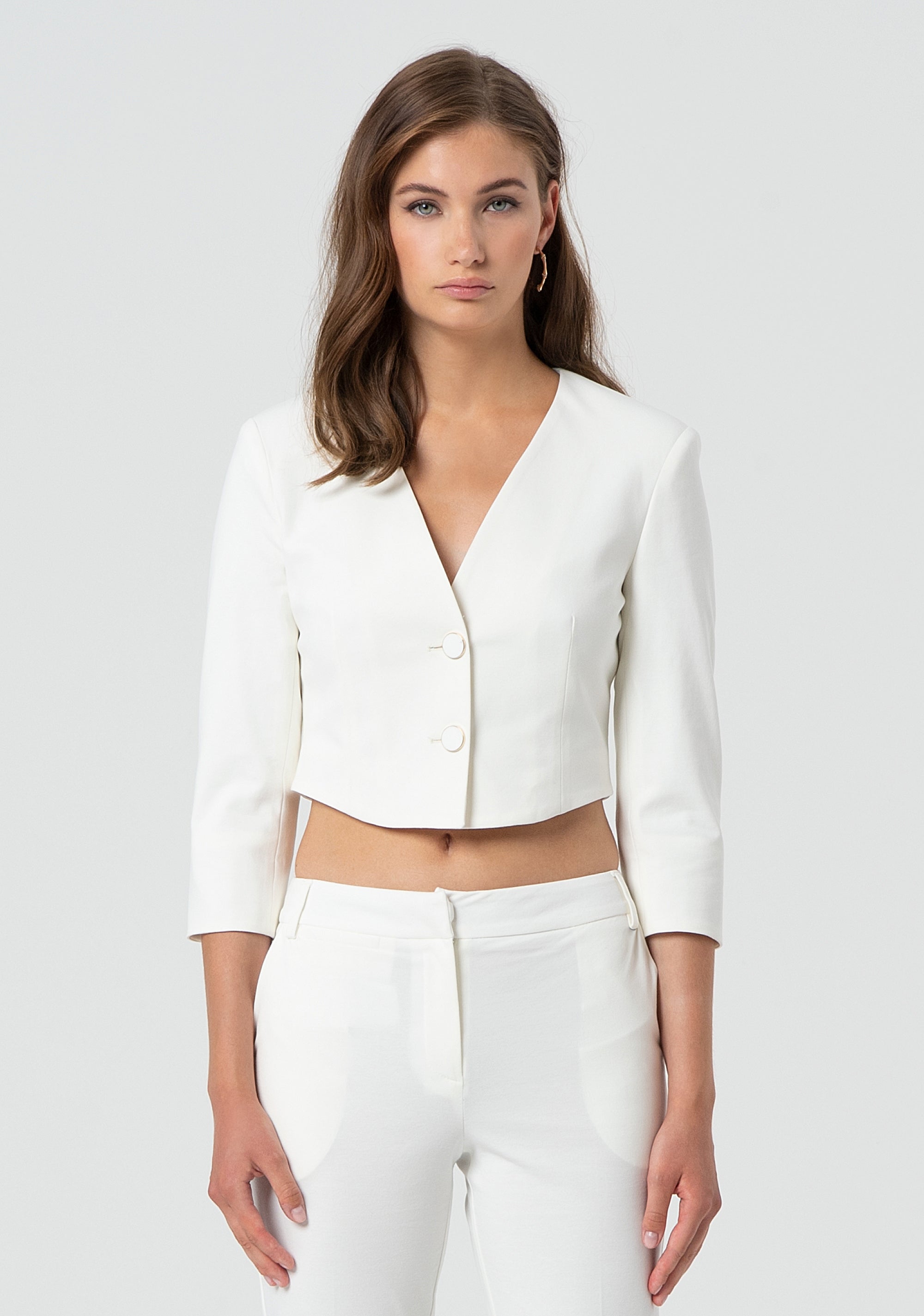 Bolero jacket without revers Fracomina FR25SJ1004W51501-108-1