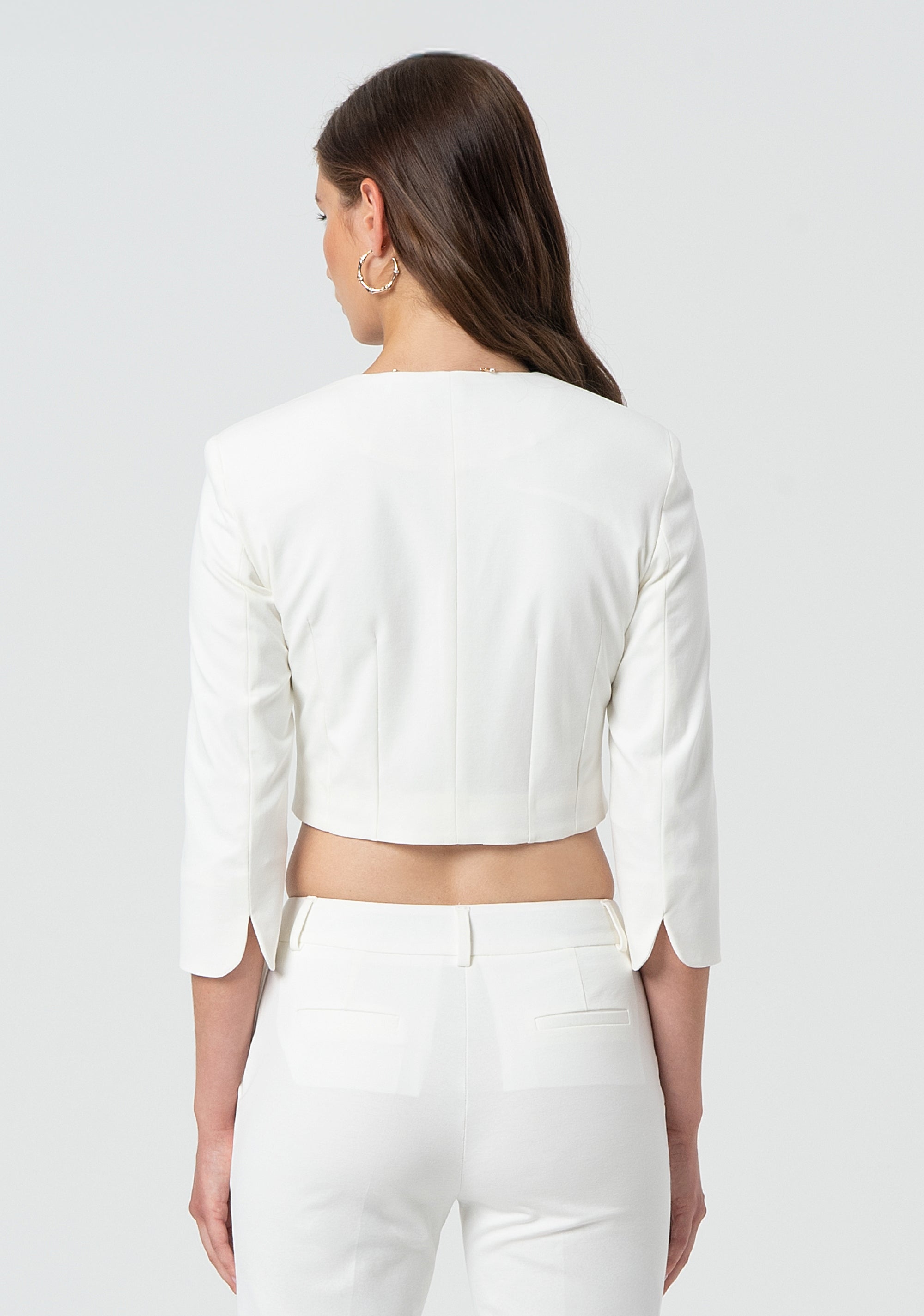 Bolero jacket without revers Fracomina FR25SJ1004W51501-108-4