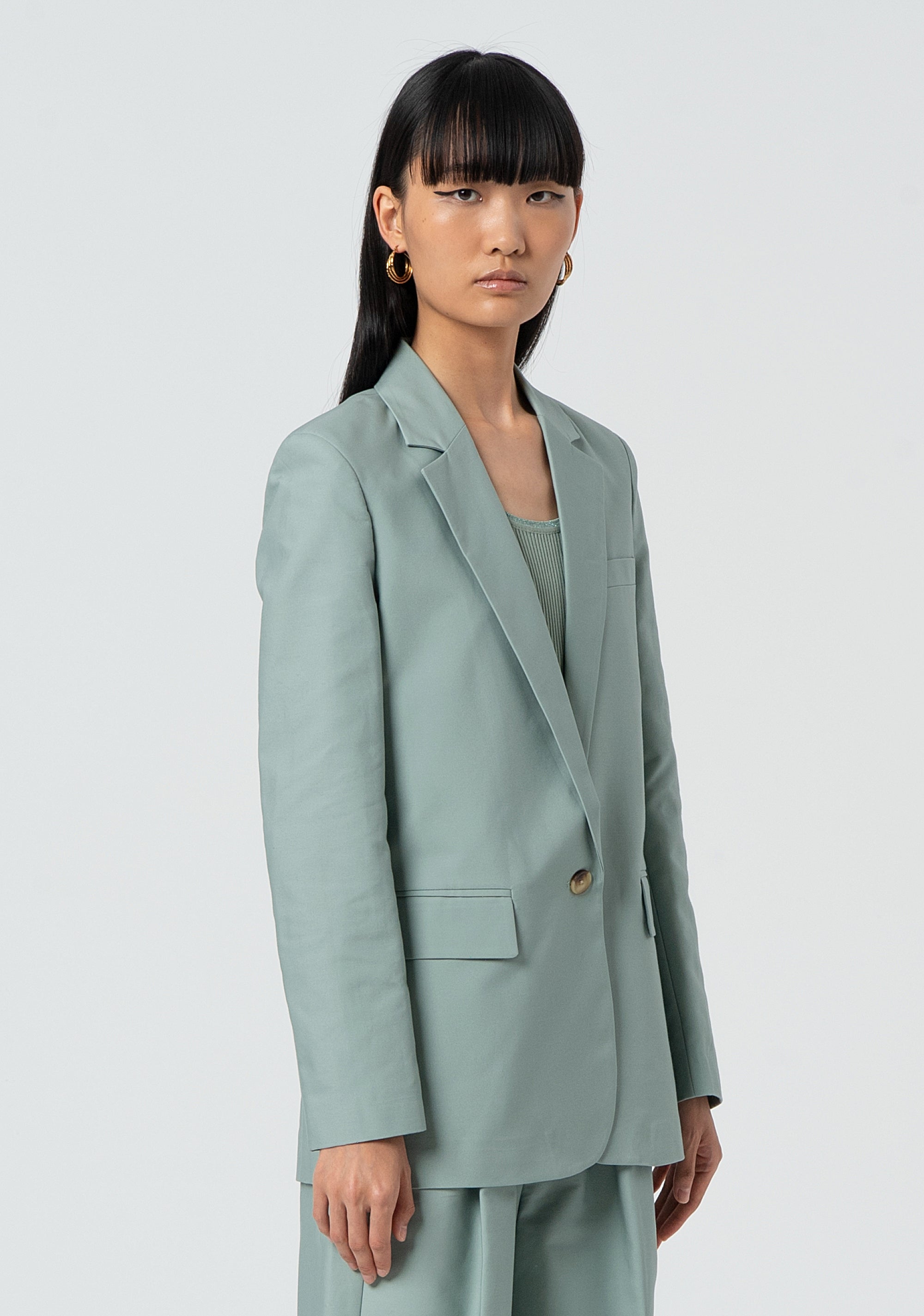 Long blazer jacket made in cotton Fracomina FR25SJ3009W76401-247-3