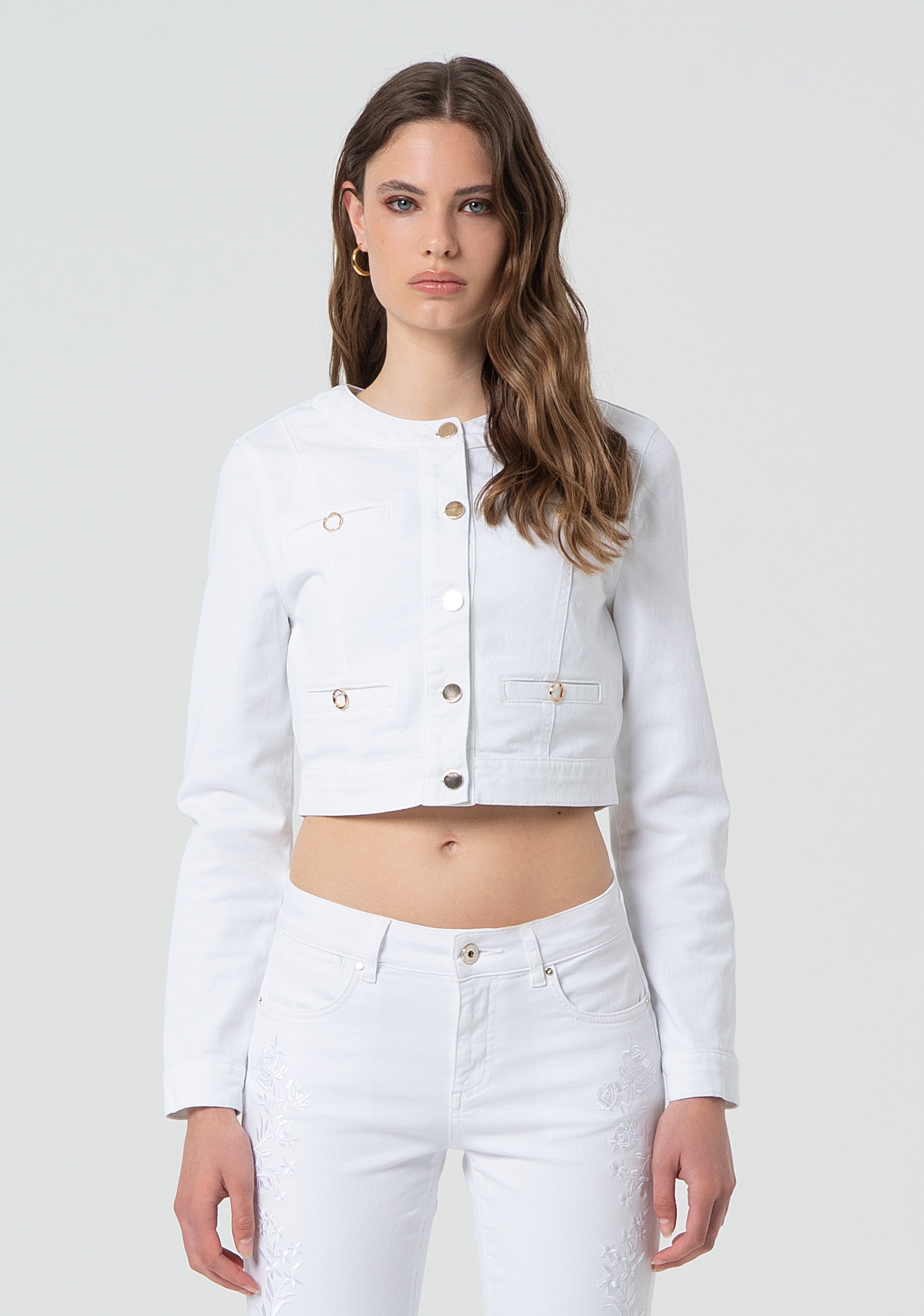 Jacket cropped made in bull Fracomina FR25SJ4004W61501-278-1