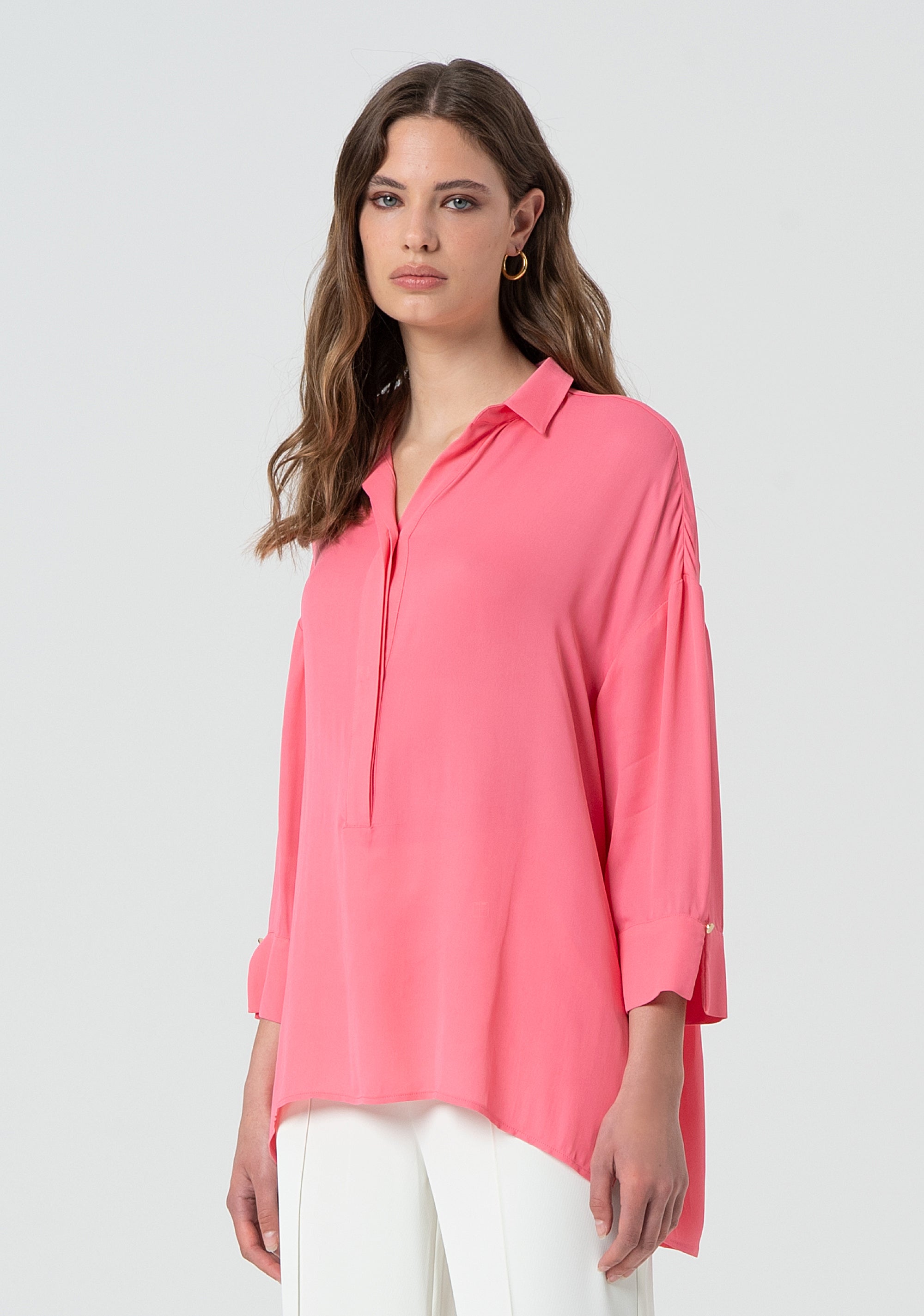 Blouse wide fit made in viscose Fracomina FR25ST1012W42801-107-3