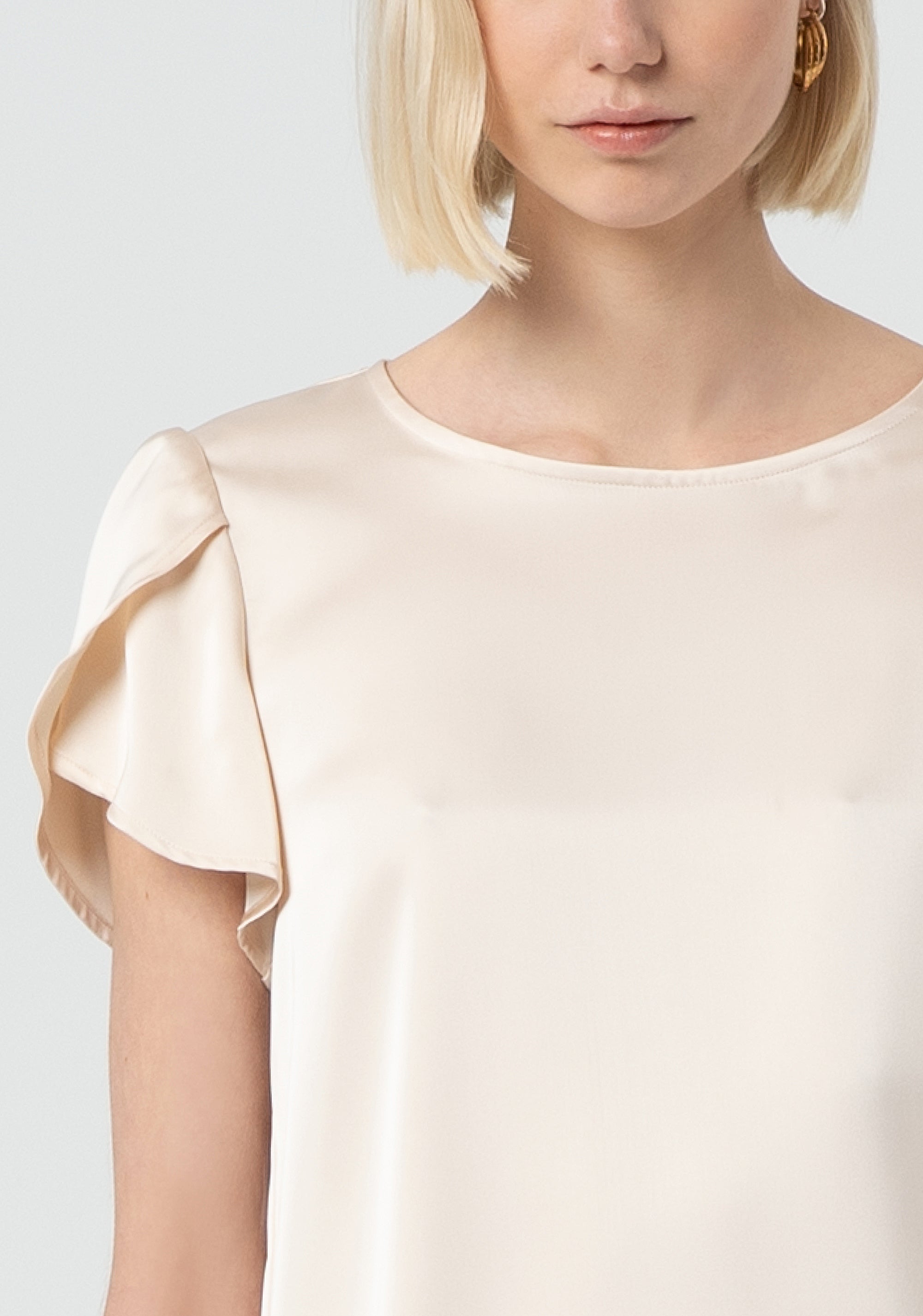 Top regular fit made in satin Fracomina FR25ST1014W73301-108-2