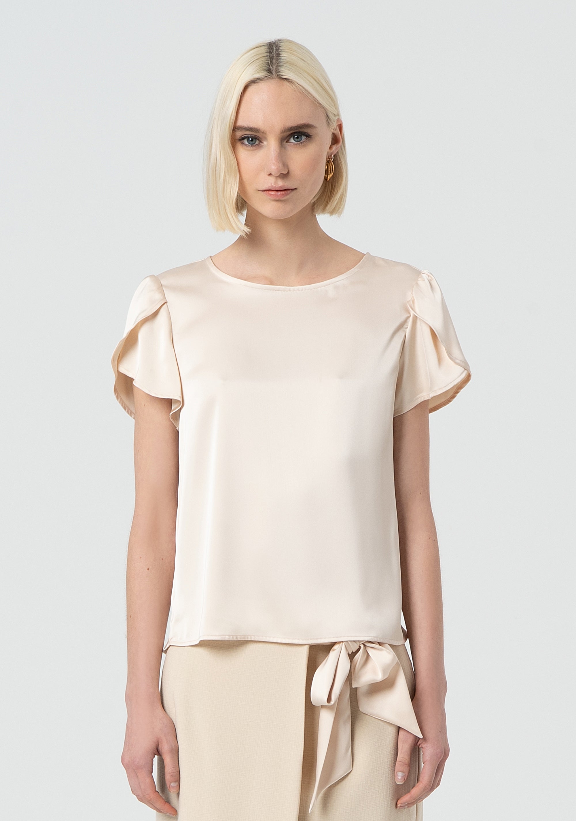 Top regular fit made in satin Fracomina FR25ST1014W73301-251-1