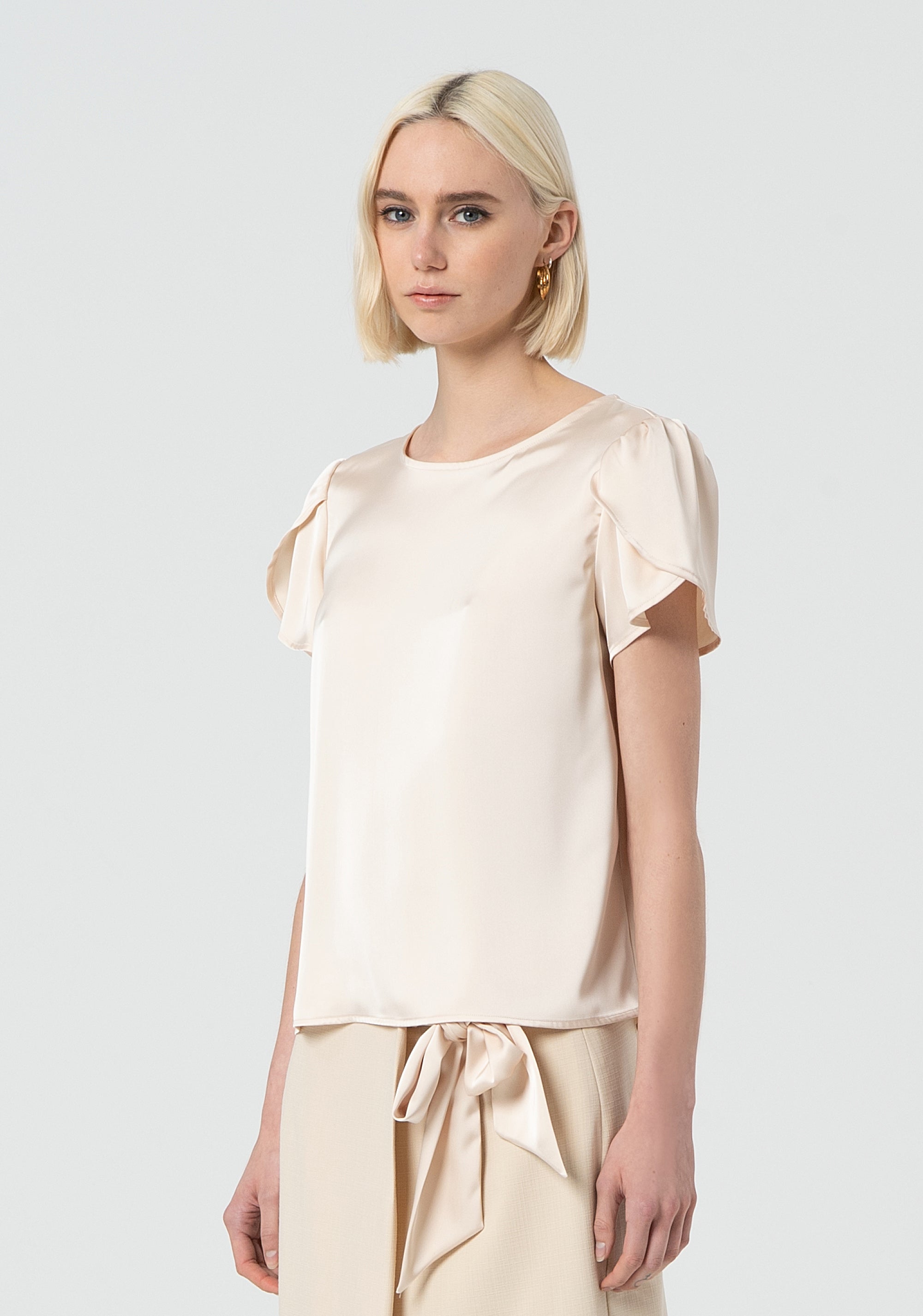 Top regular fit made in satin Fracomina FR25ST1014W73301-251-3