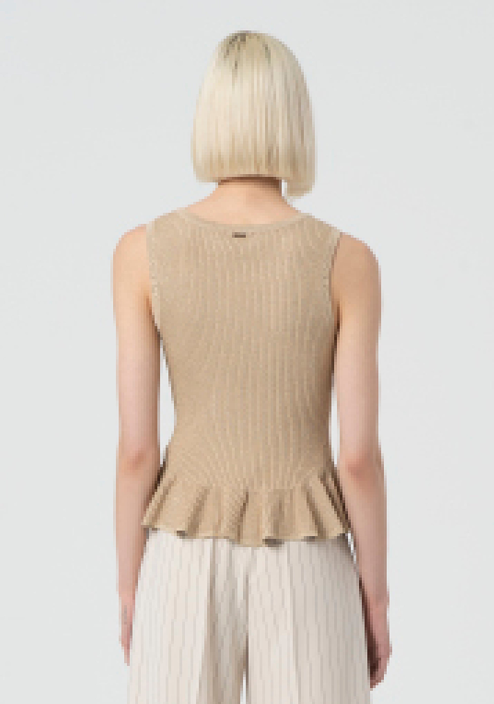 Knitted tank top with ribs and lurex Fracomina FR25ST4009K414Q7-L31-4