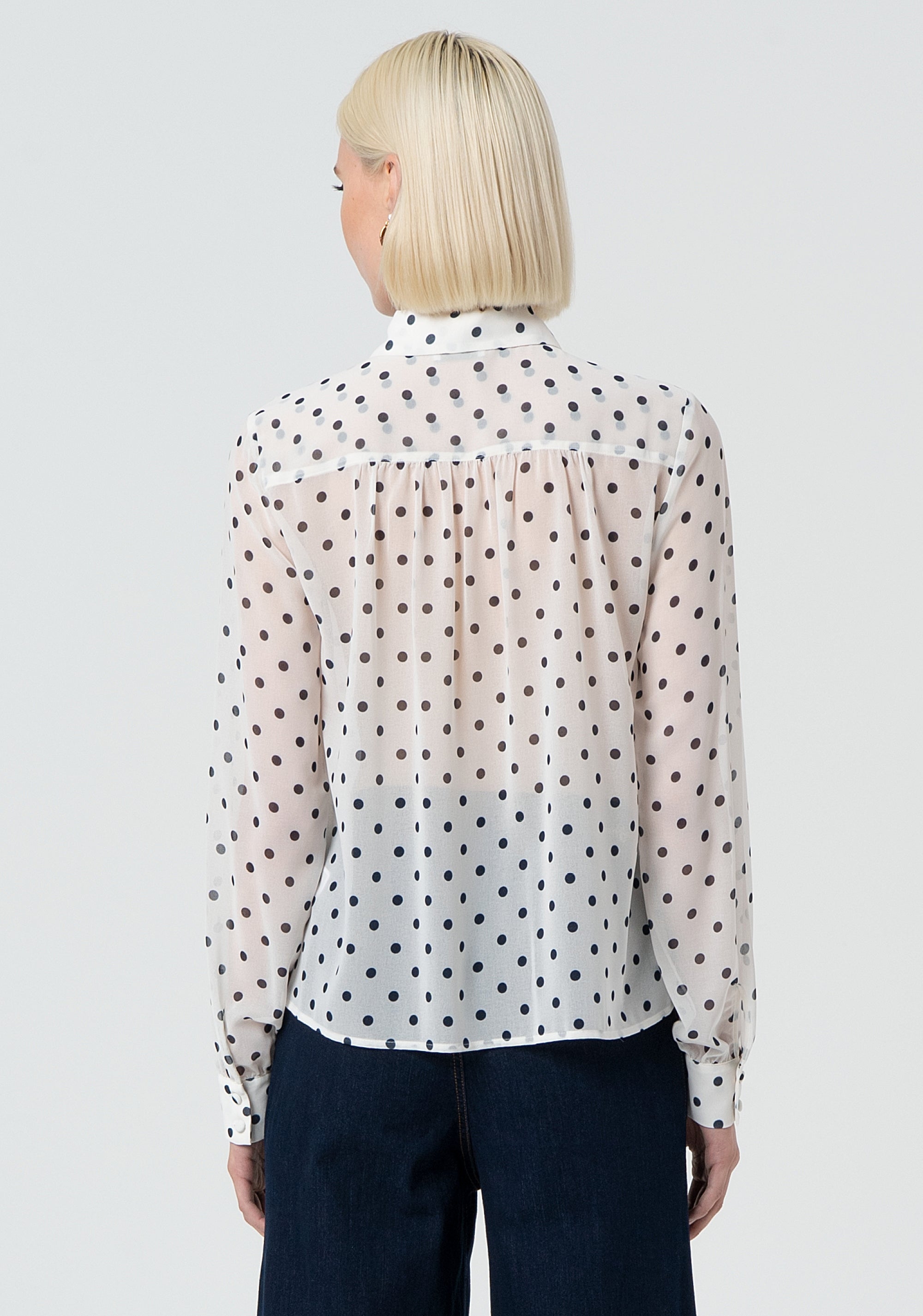 Shirt regular fit made in georgette with polka dots pattern Fracomina FR25ST6015W412D2-A52-4