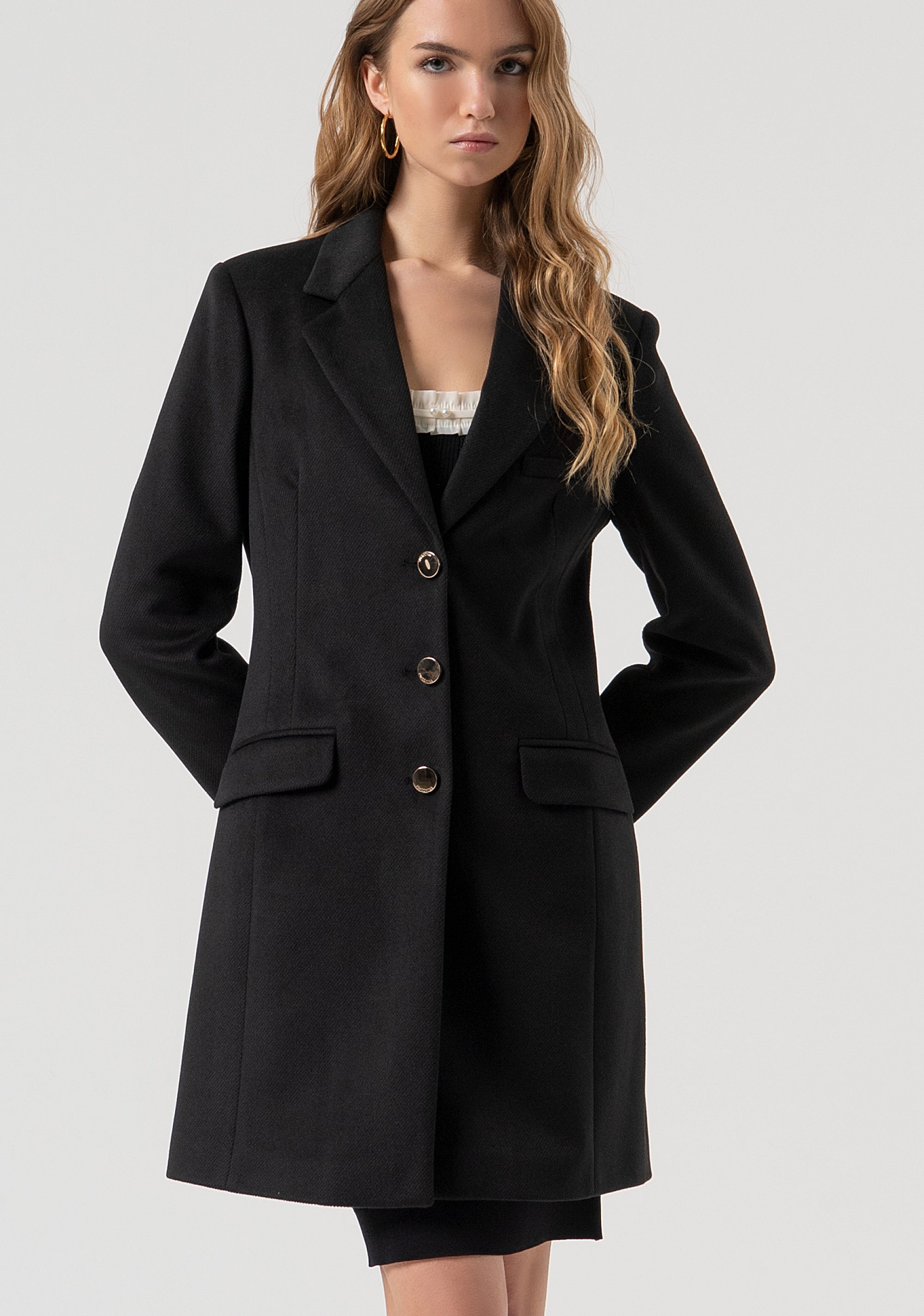 Coat slim fit single breasted Fracomina FR25WC1010W48601-053-1