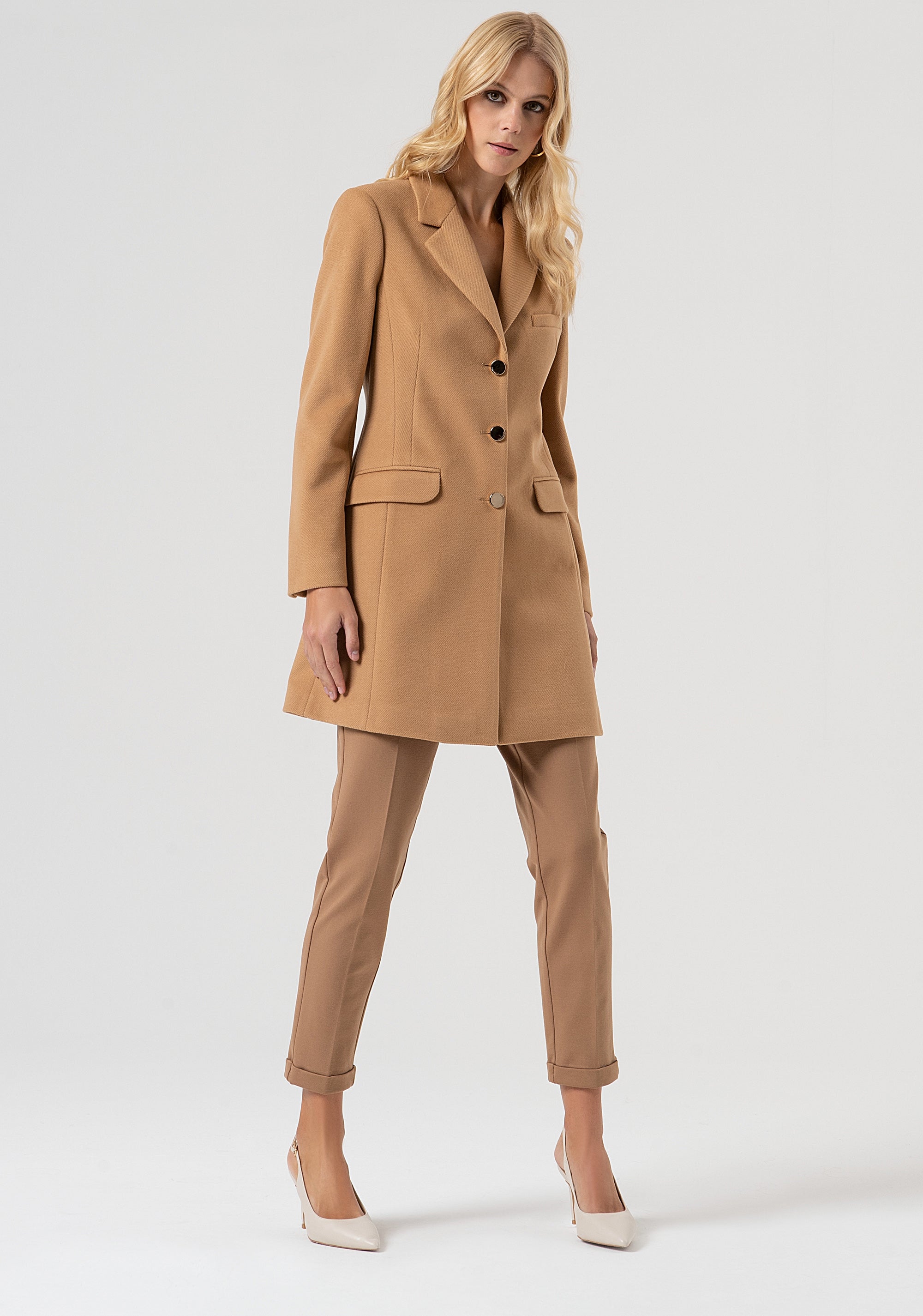 Coat slim fit single breasted Fracomina FR25WC1010W48601-093-3