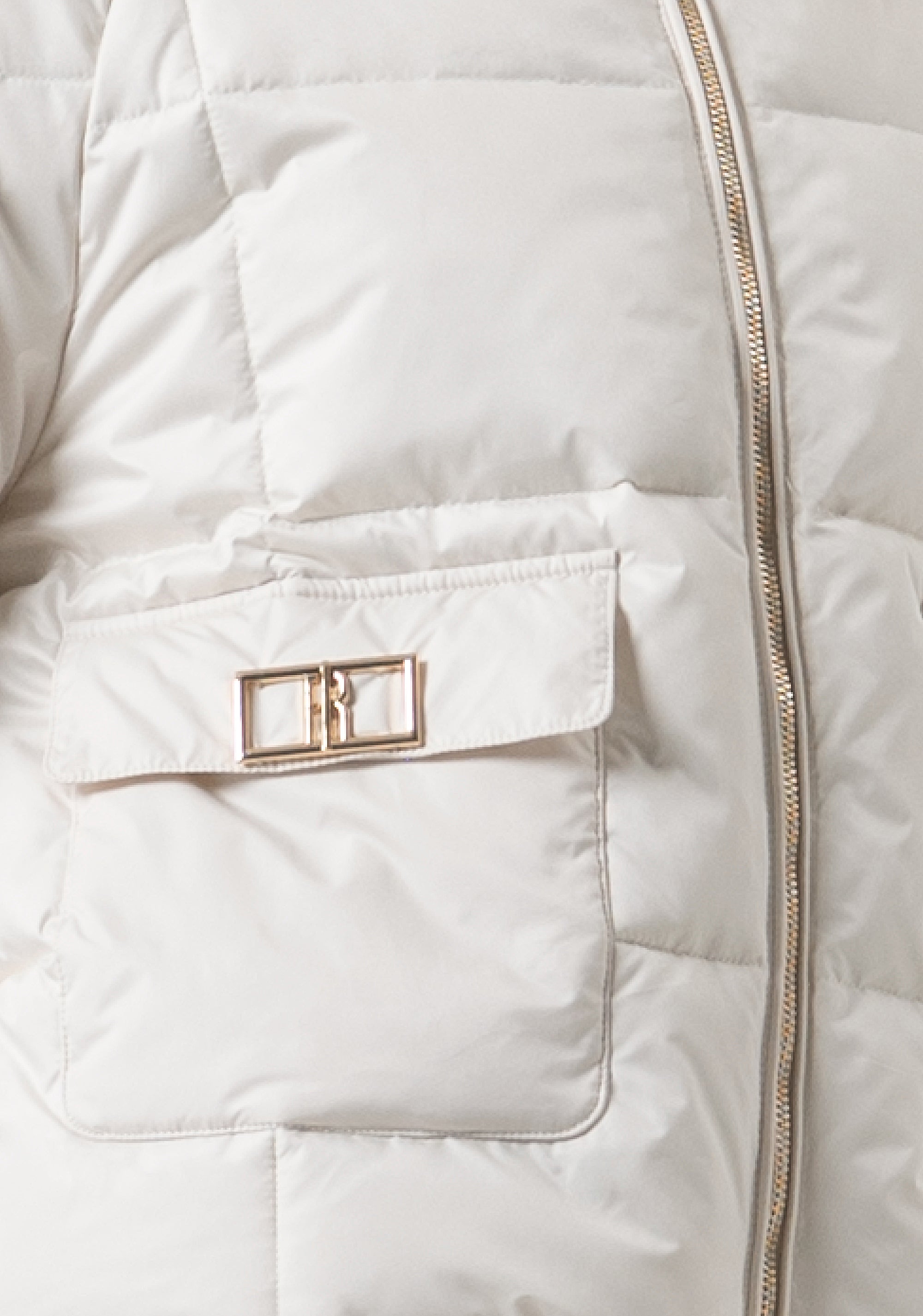 Padded jacket over fit with central zip for opening Fracomina FR25WC3005O42301-108-3