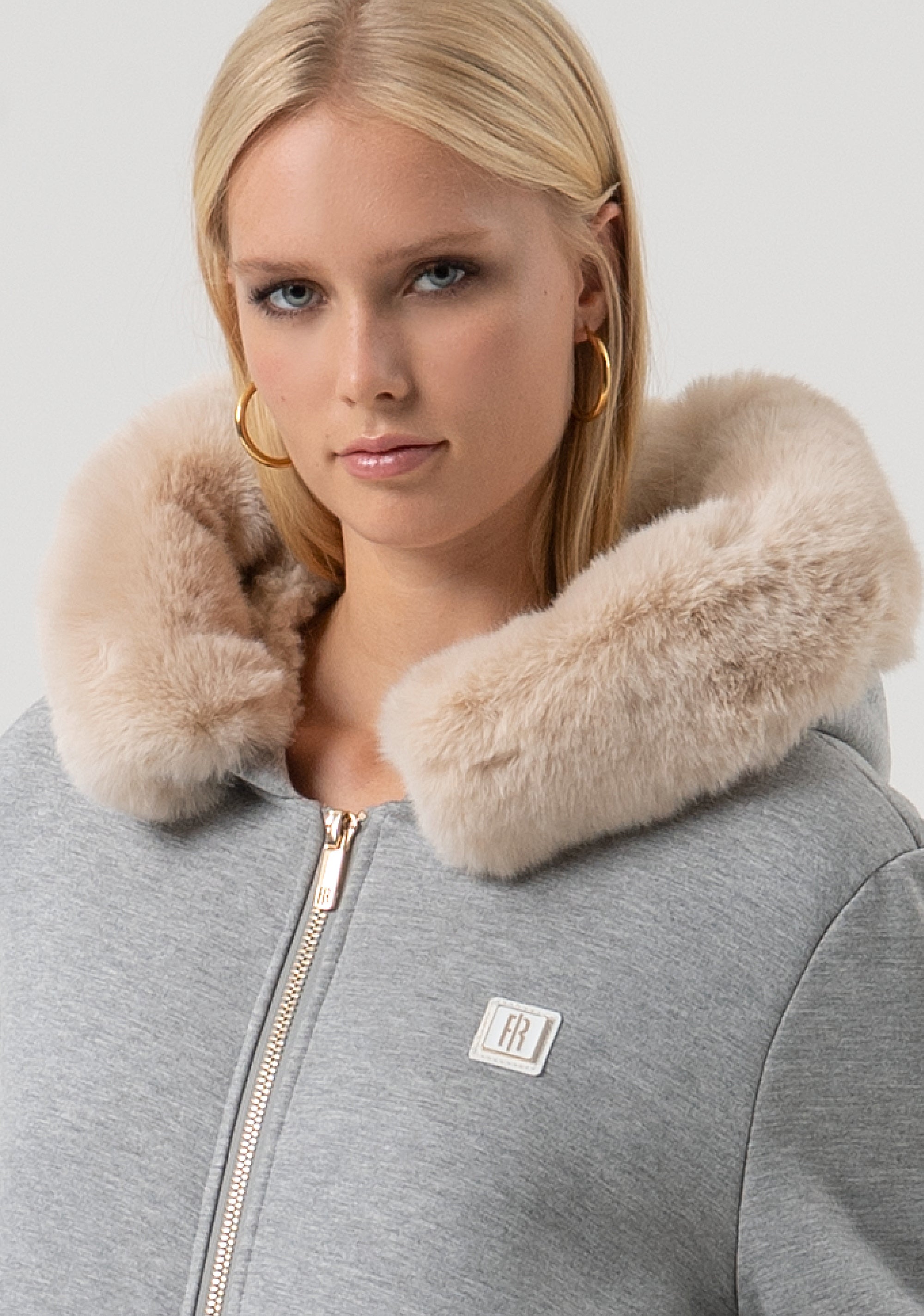 Padded sweater over fit with hood Fracomina FR25WC6001F42901-T04-2