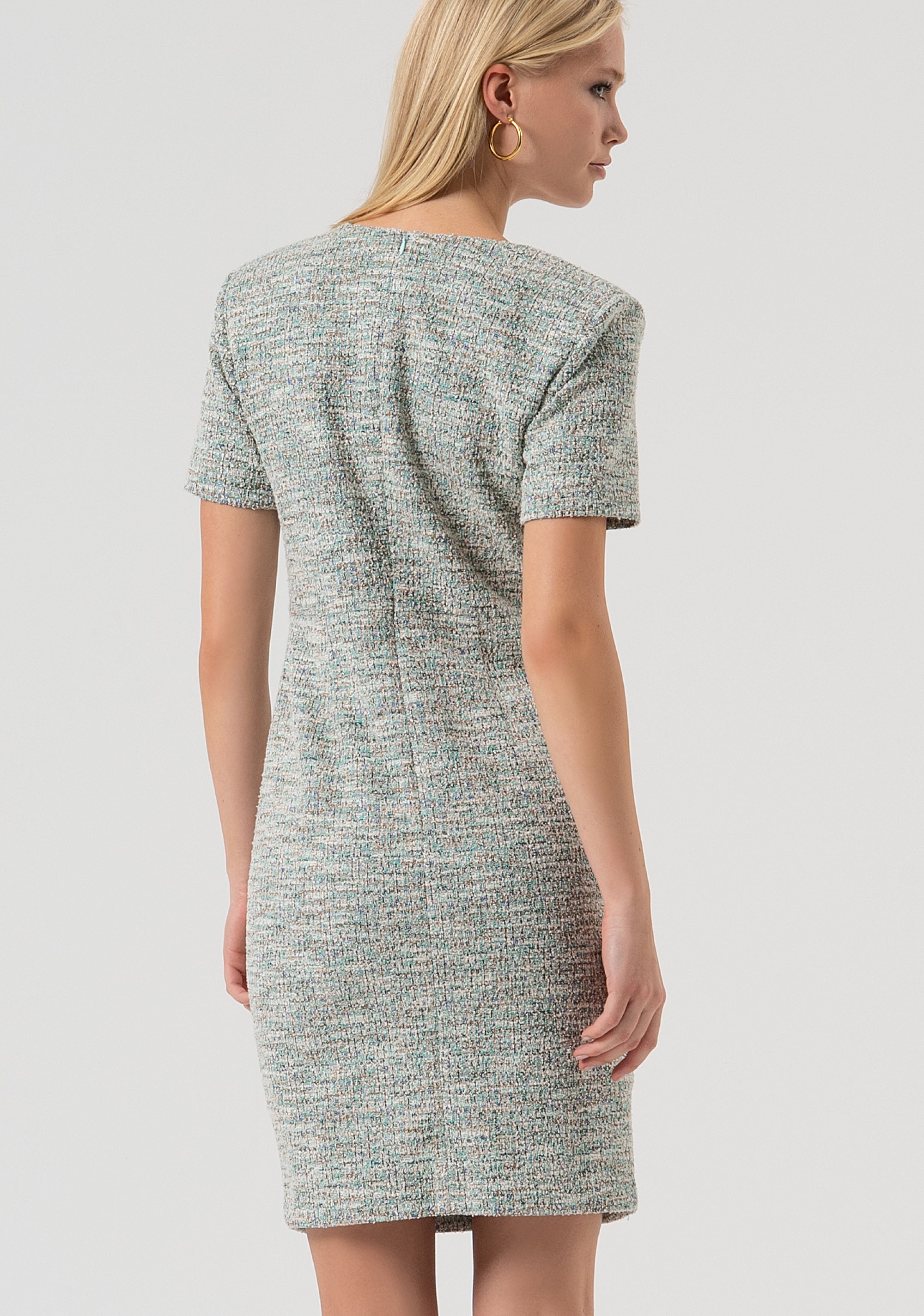 Mini dress slim fit made in tweed Fracomina FR25WD2003W814S9-210-4