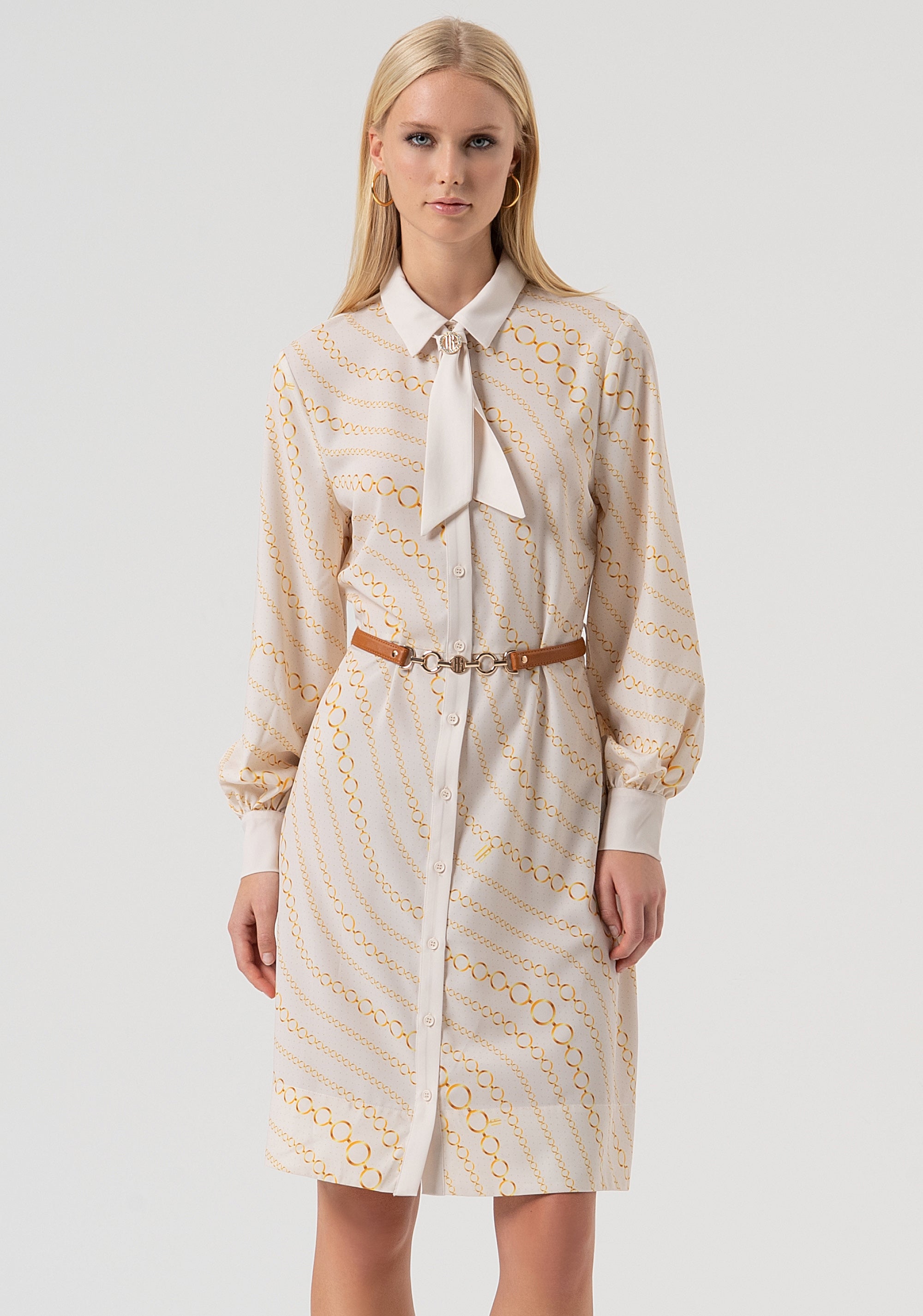 Chemisier dress regular fit with geometric pattern Fracomina FR25WD2004W436R8-508-2