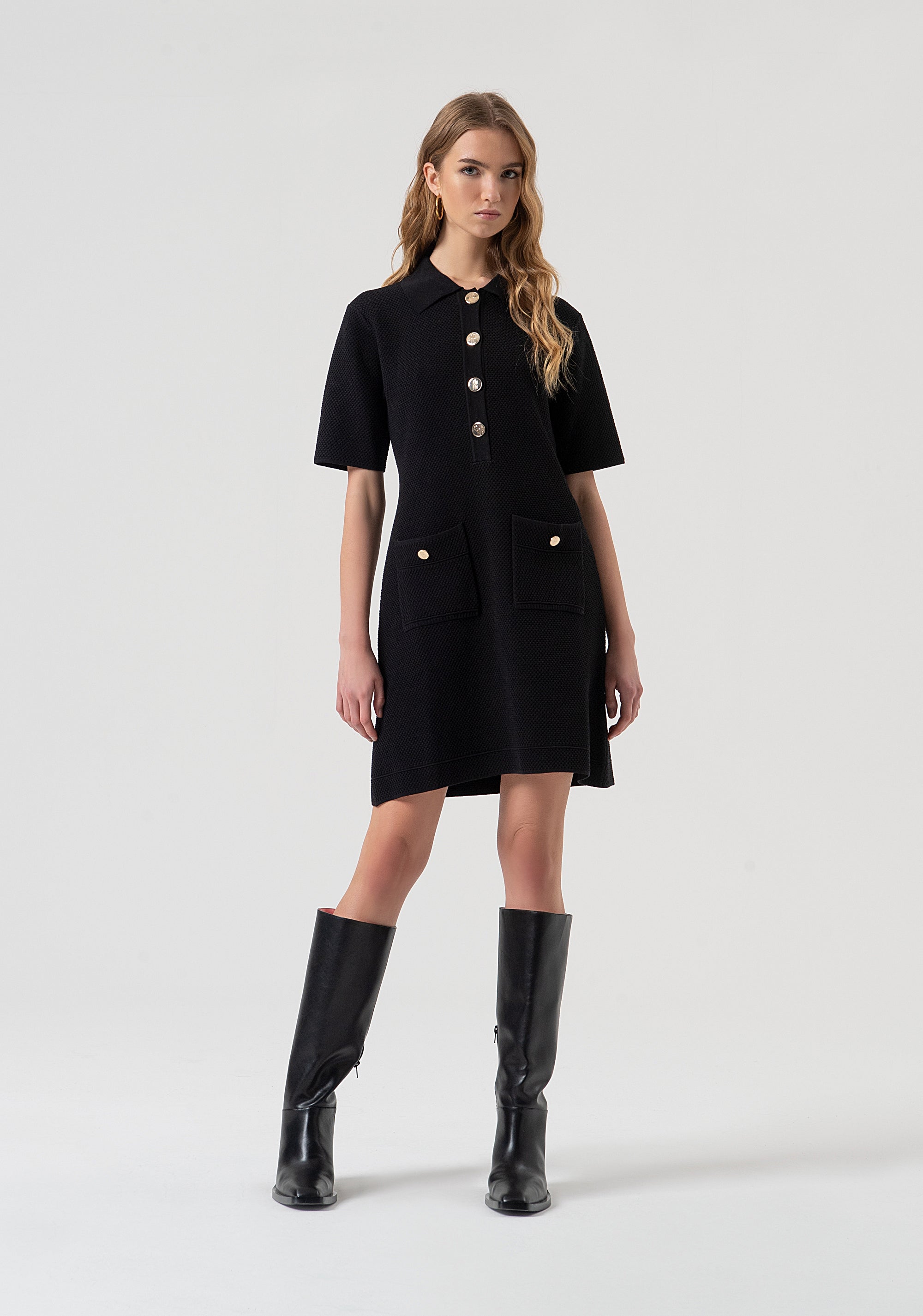 Mini knitted dress flared Fracomina FR25WD5005K55301-053-1