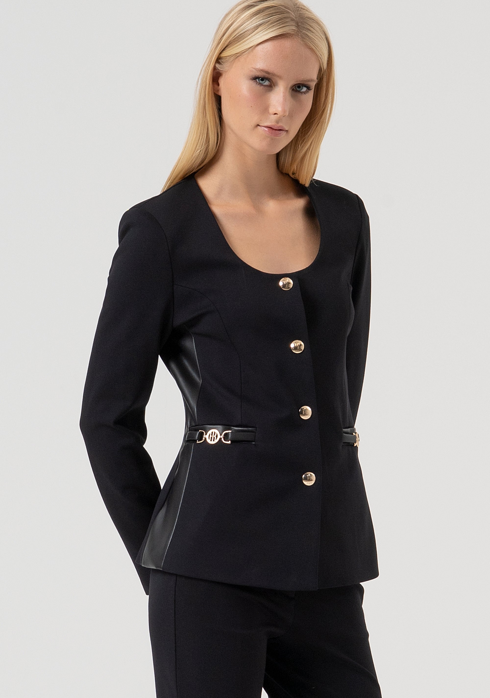 Jacket slim fit made in mixed fabric Fracomina FR25WJ2006W78001-053-3