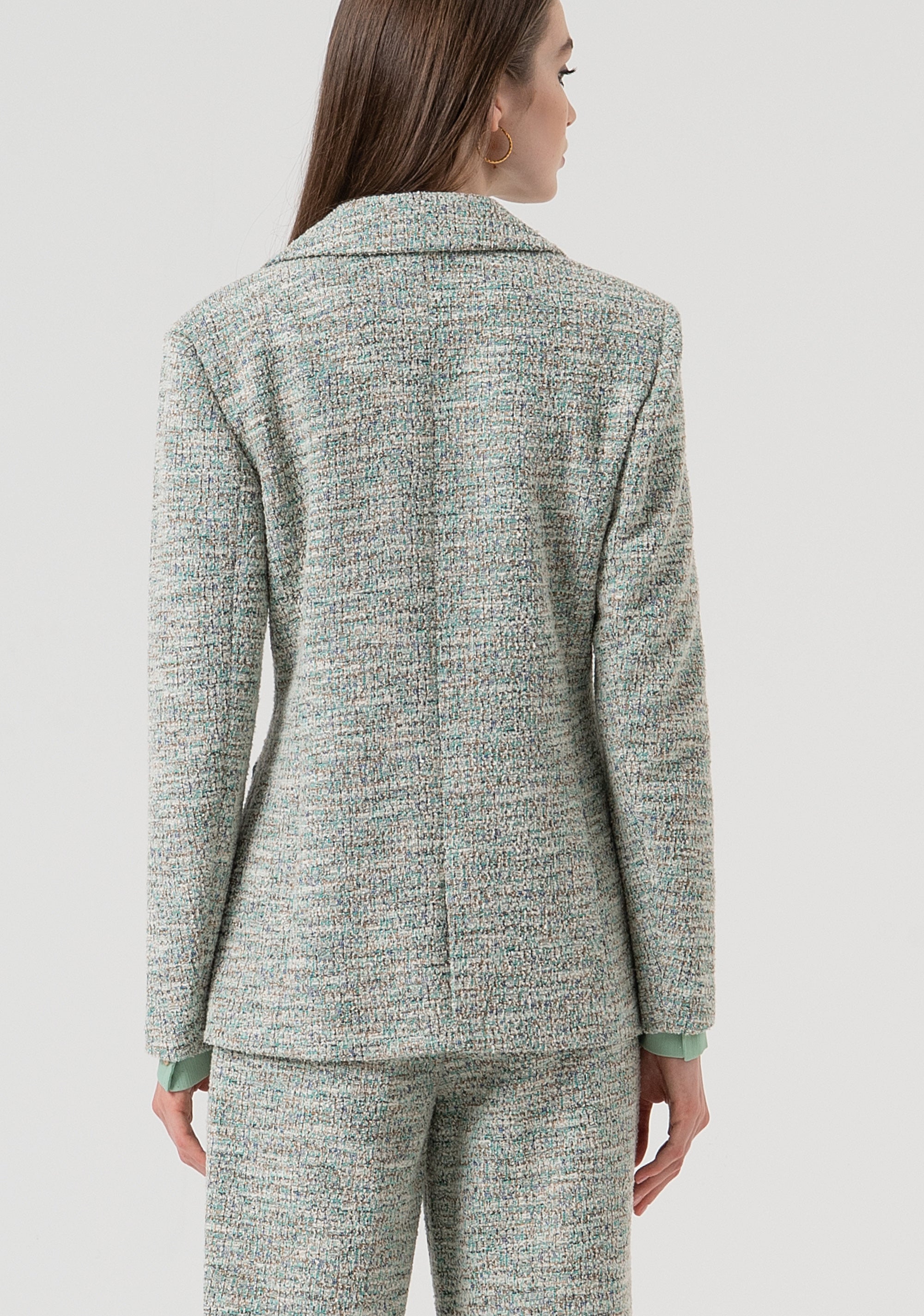 Blazer jacket regular fit single breasted made in tweed Fracomina FR25WJ2007W814S9-210-4