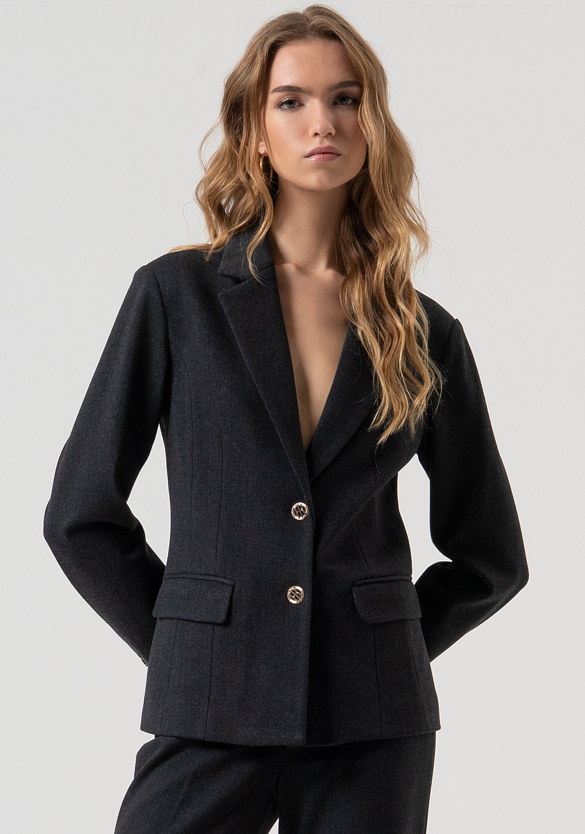 Blazer jacket regular fit single breasted made in Milano stitch fabric Fracomina FR25WJ2008W80501-T53-1