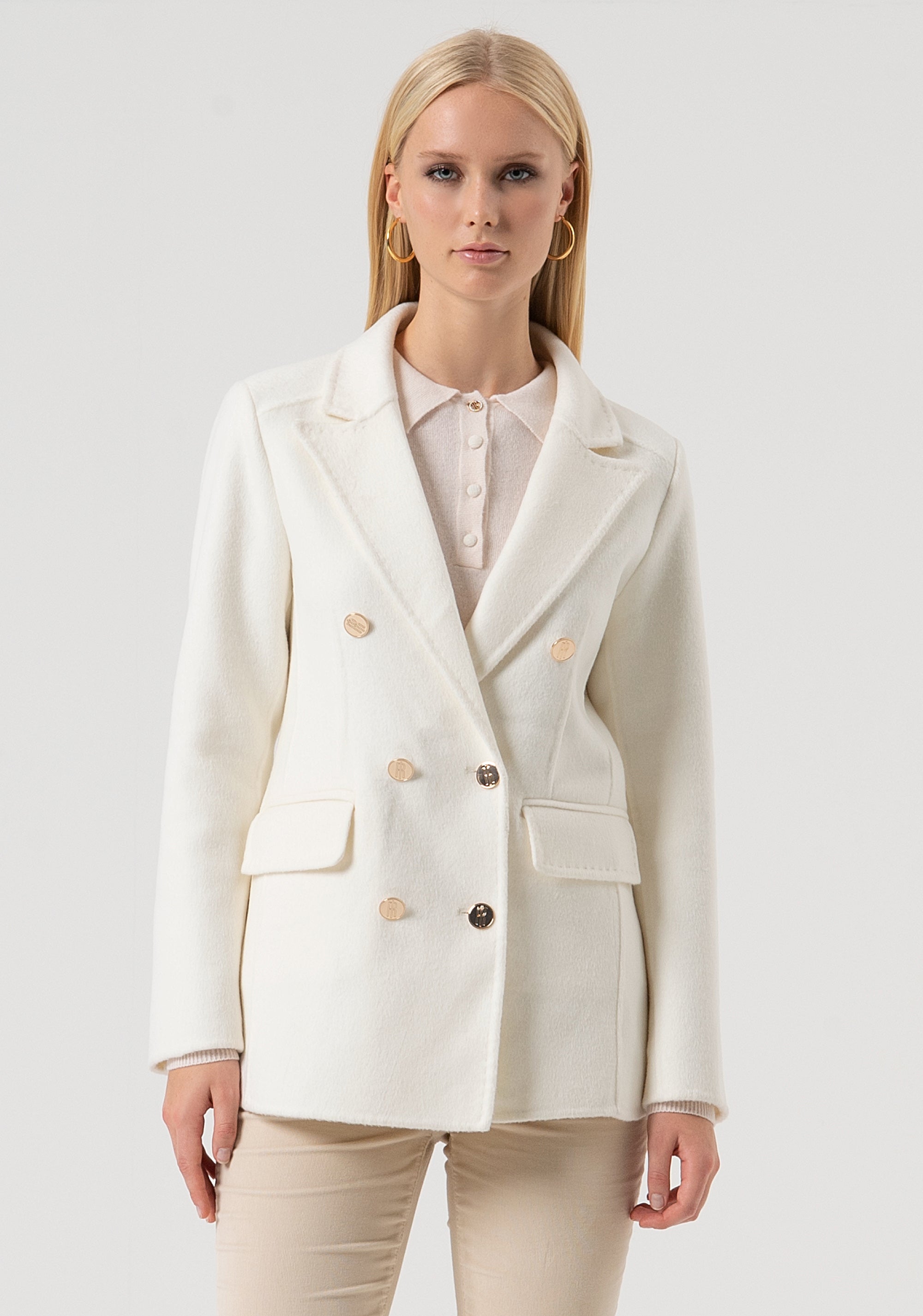 Blazer jacket regular fit double breasted with wool Fracomina FR25WJ3005W80401-508-1