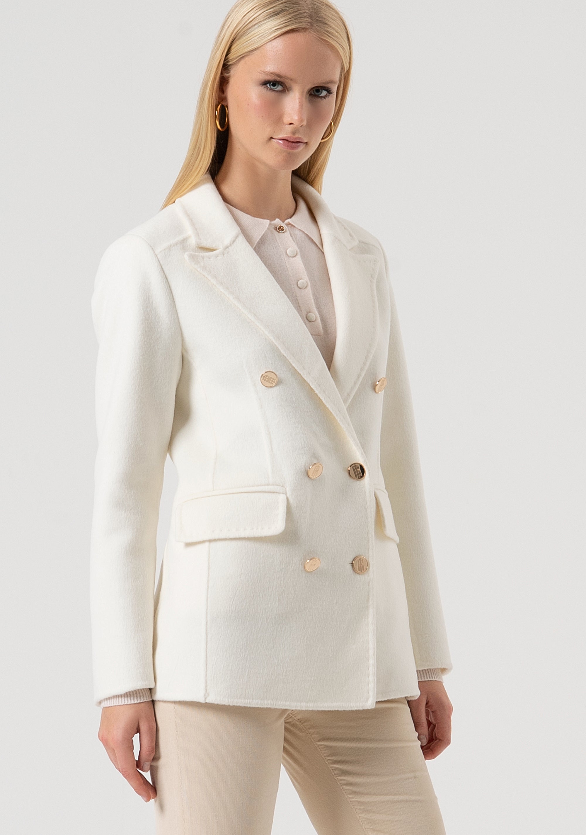 Blazer jacket regular fit double breasted with wool Fracomina FR25WJ3005W80401-508-3