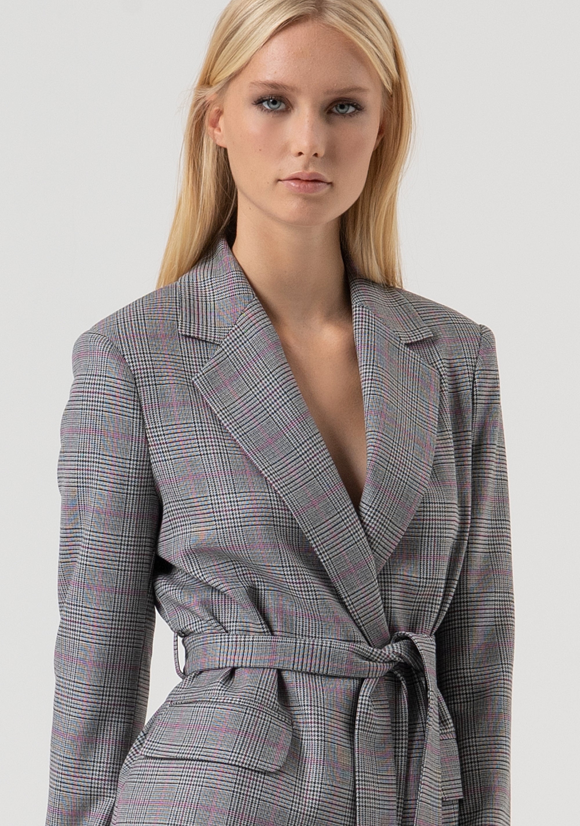 Blazer jacket regular fit single breasted made in Prince of Wales fabric Fracomina FR25WJ3008W45995-210-2