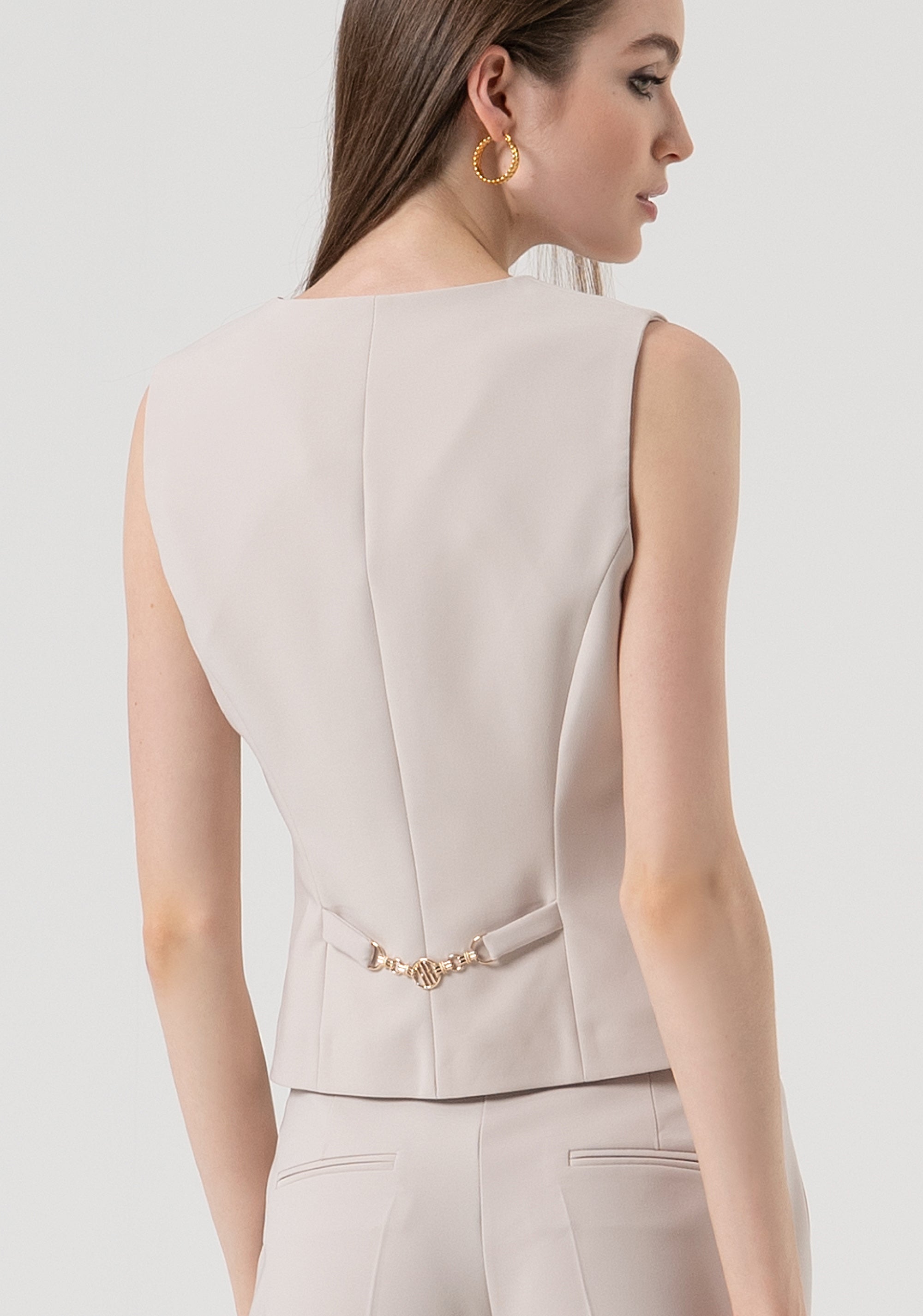 Gilet regular fit with V-neck drop Fracomina FR25WJ5001W42901-508-3