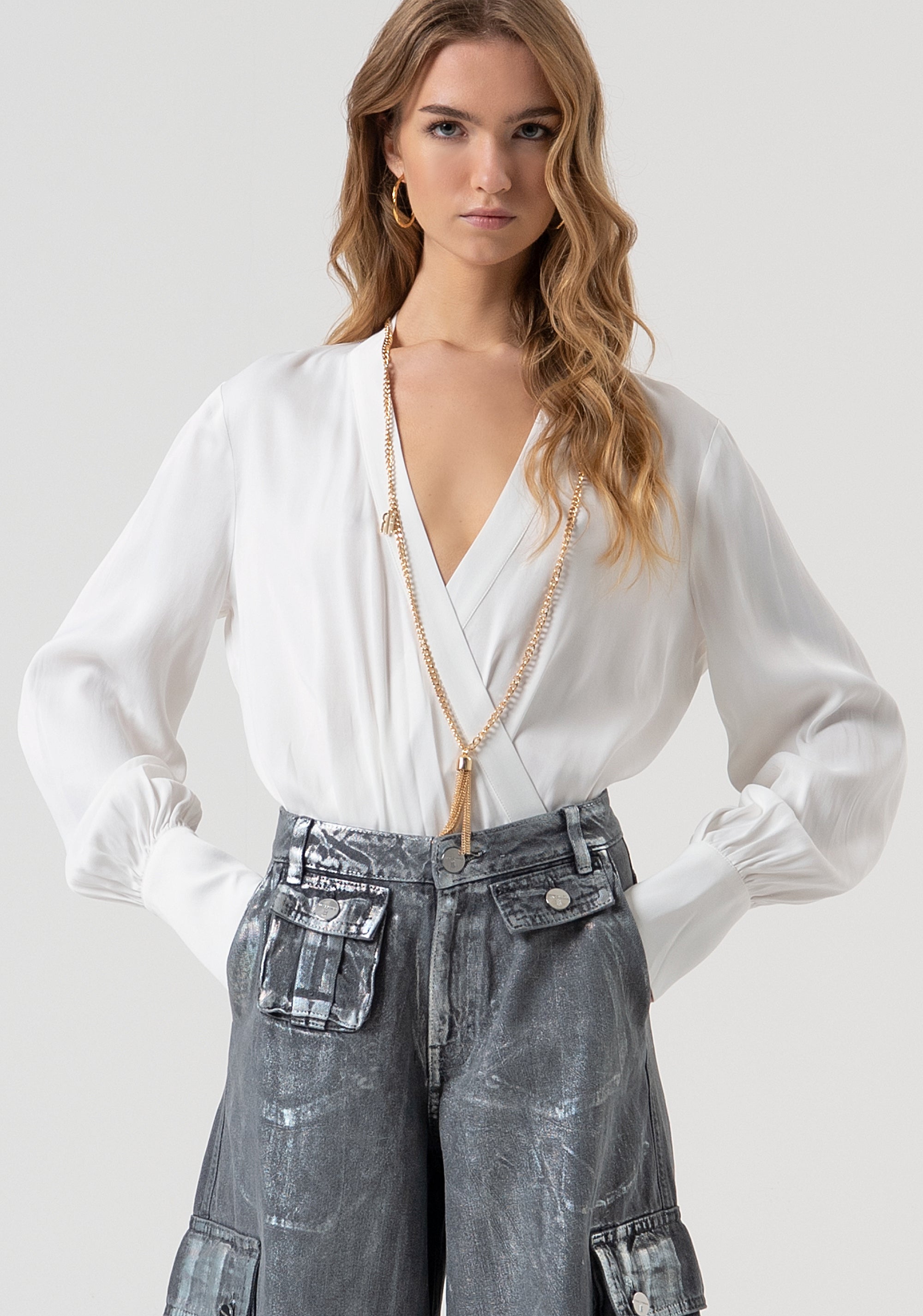 Body regular fit with paired necklace Fracomina FR25WT5004W42201-108-1