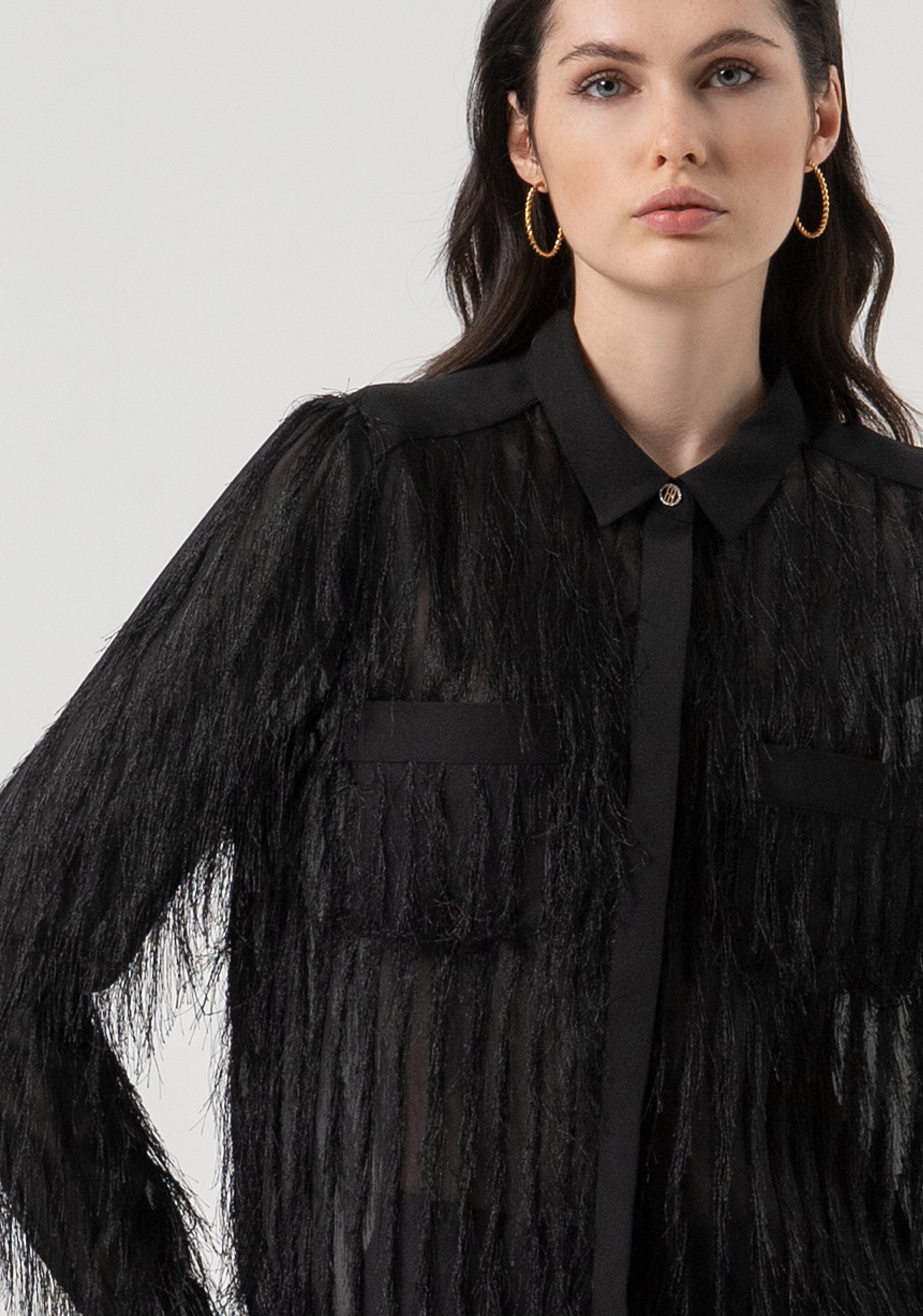 Shirt regular fit with fringes Fracomina FR25WT6018W63001-053-2