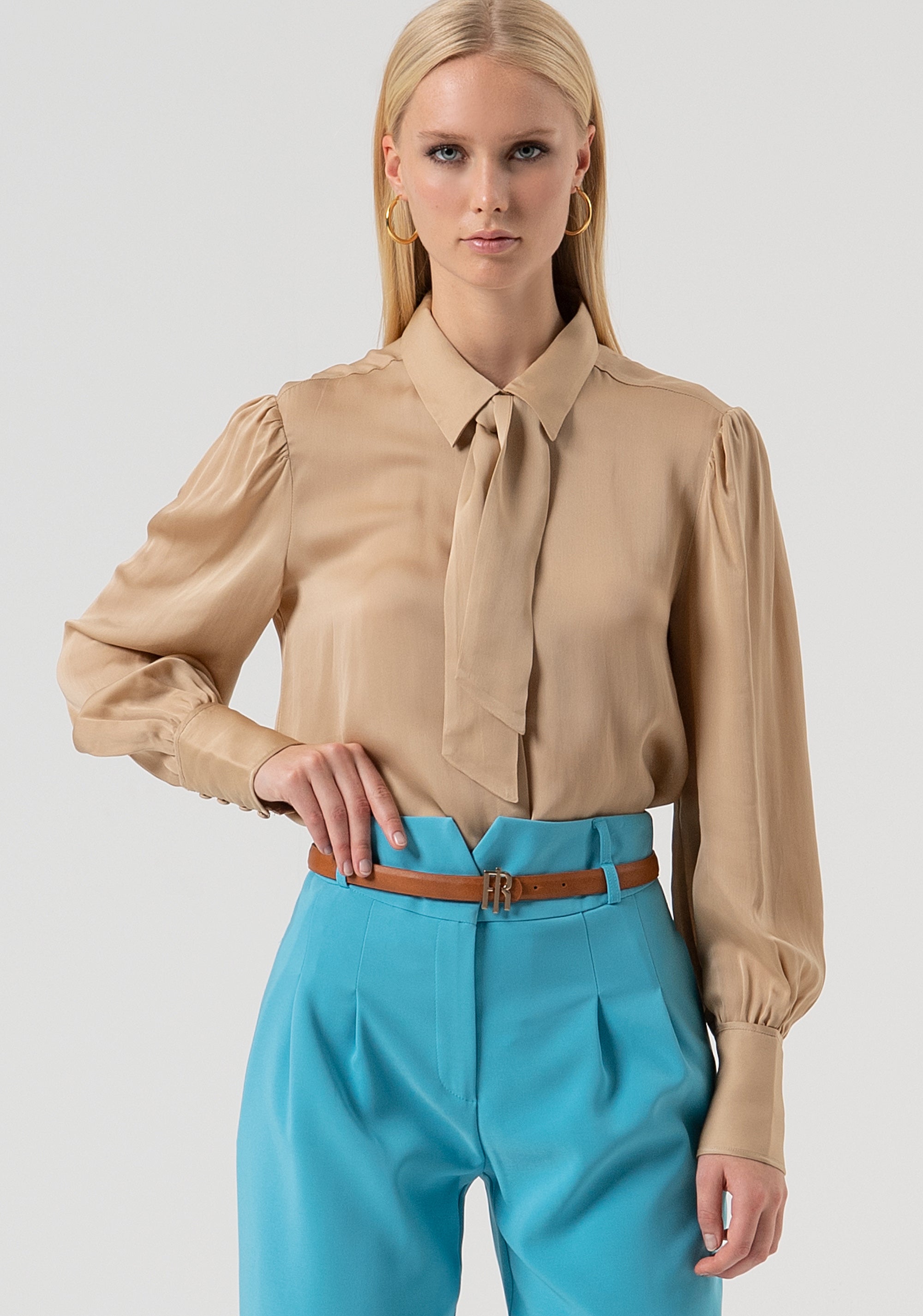 Shirt regular fit with silk Fracomina FR25WT6019W80701-L20-1_1e213867-a2ce-4fbd-9b1c-043c58af3f23