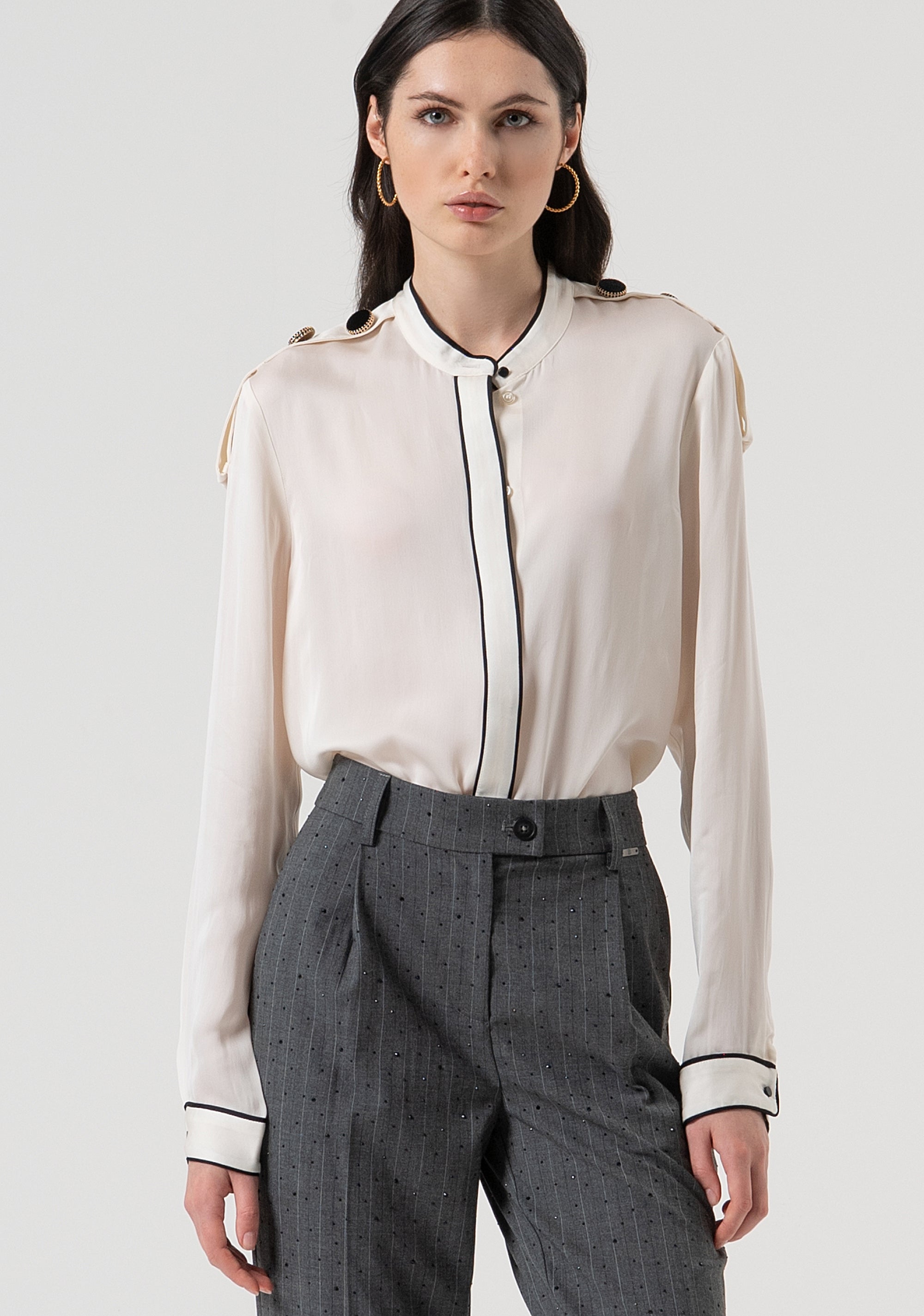 Shirt regular fit with silk Fracomina FR25WT6027W80701-108-1