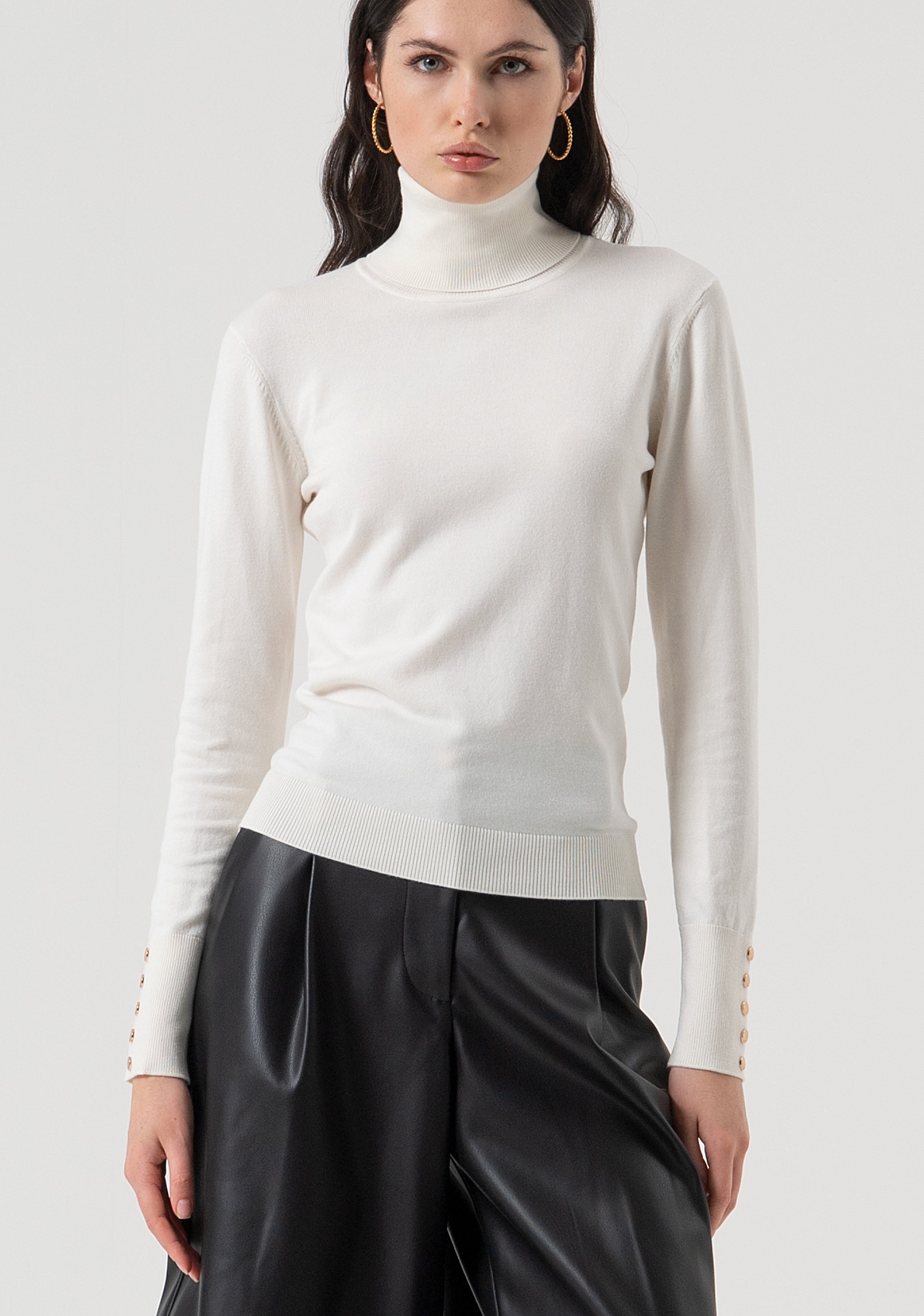 Knitwear regular fit with high neck Fracomina FR25WT7001K42101-108-1