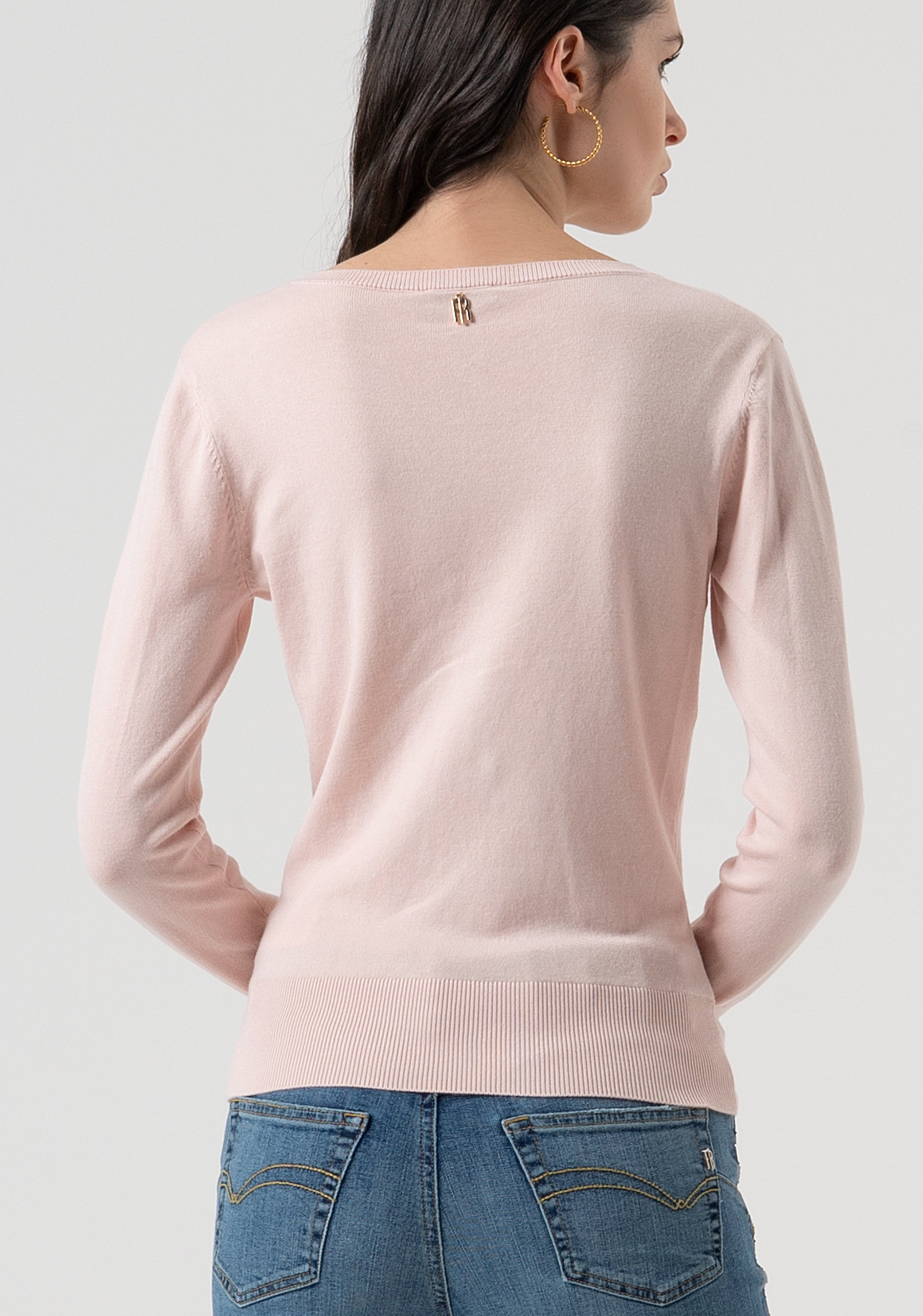 Knitwear regular fit with V-neck drop Fracomina FR25WT7002K42101-Q93-4
