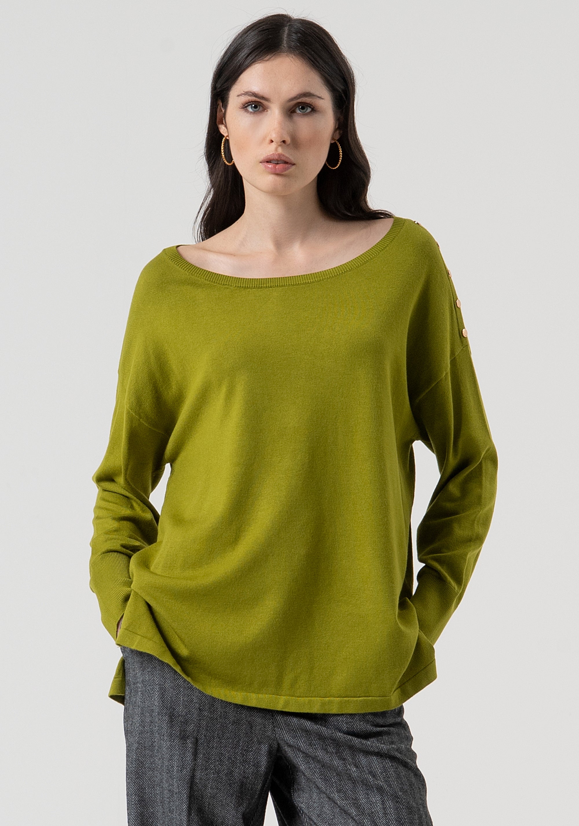 Knitwear regular fit with boat neckline Fracomina FR25WT7003K42101-813-1