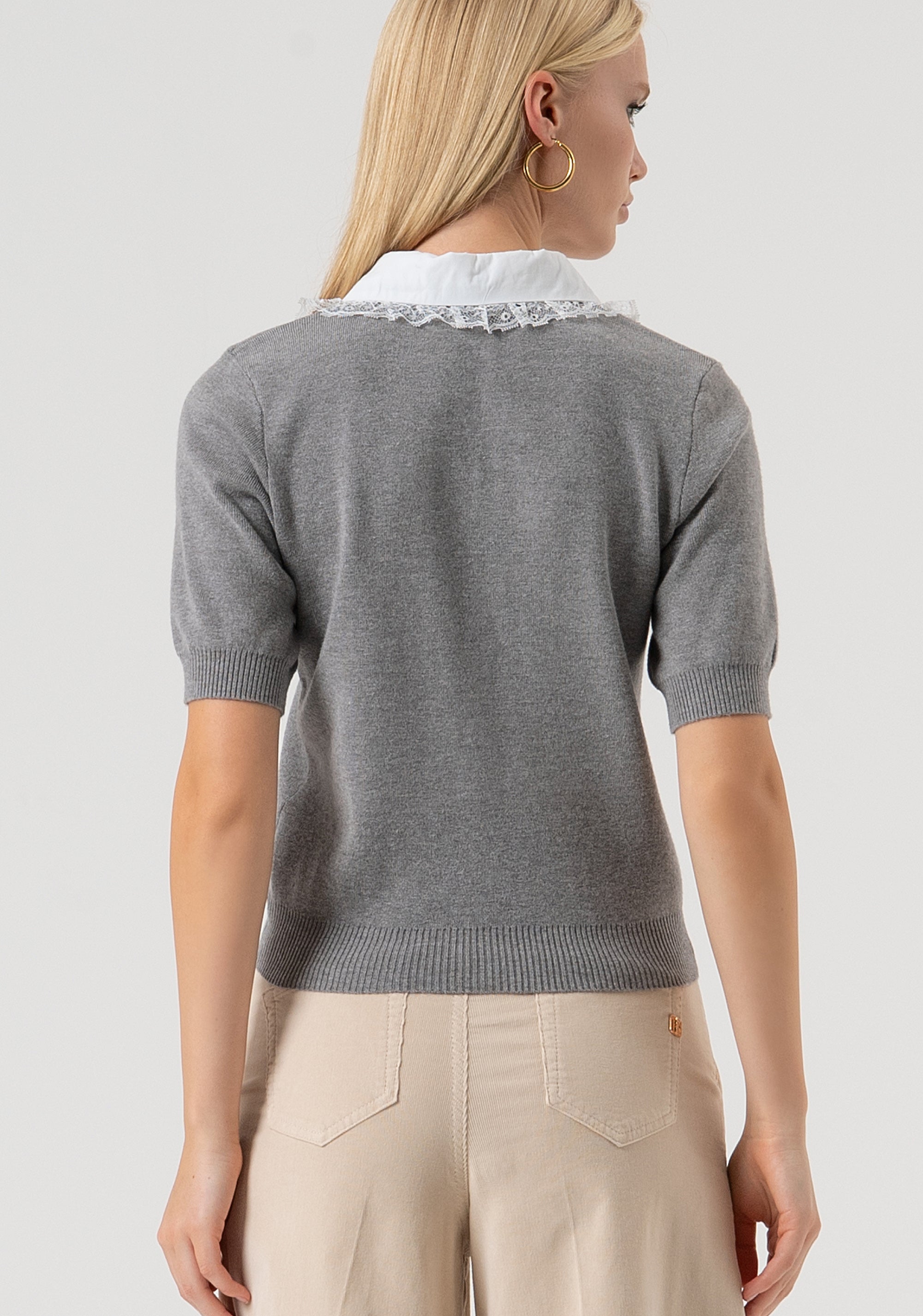 Knitwear regular fit with short sleeves Fracomina FR25WT7006K50401-T65-3