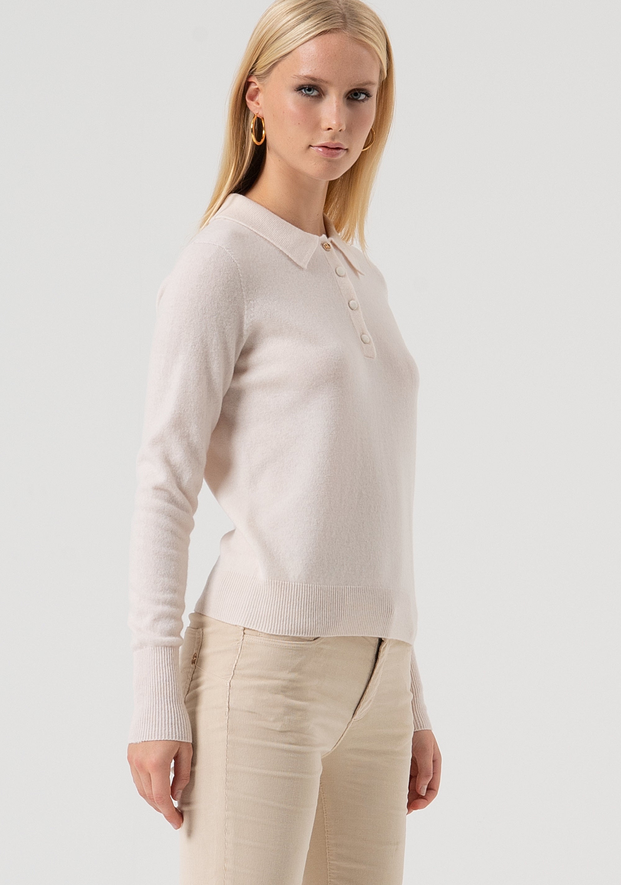 Knitted polo regular fit made in wool Fracomina FR25WT7008K47301-508-3