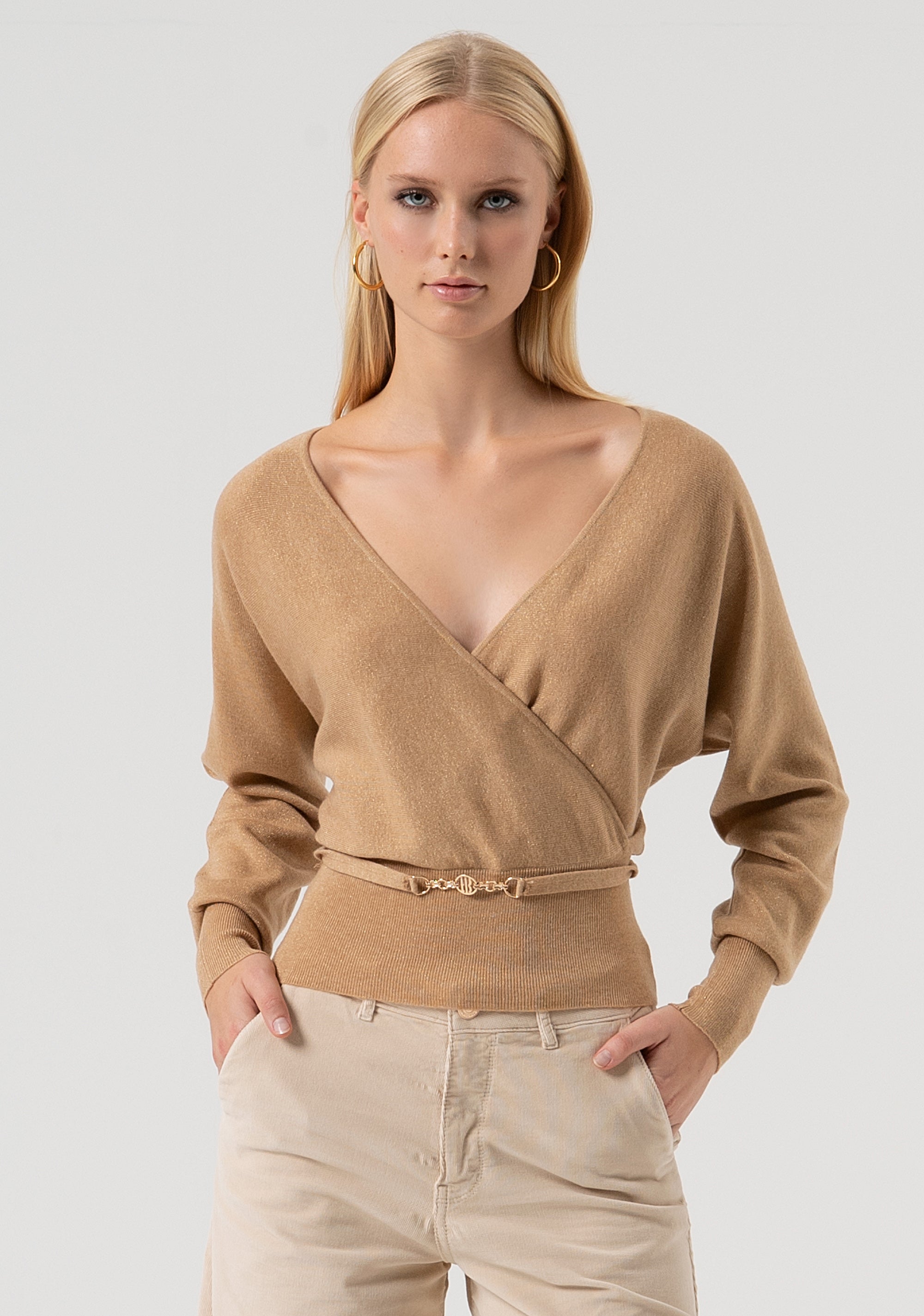 Knitwear regular fit made in wool and lurex Fracomina FR25WT7023K459Q7-S81-1