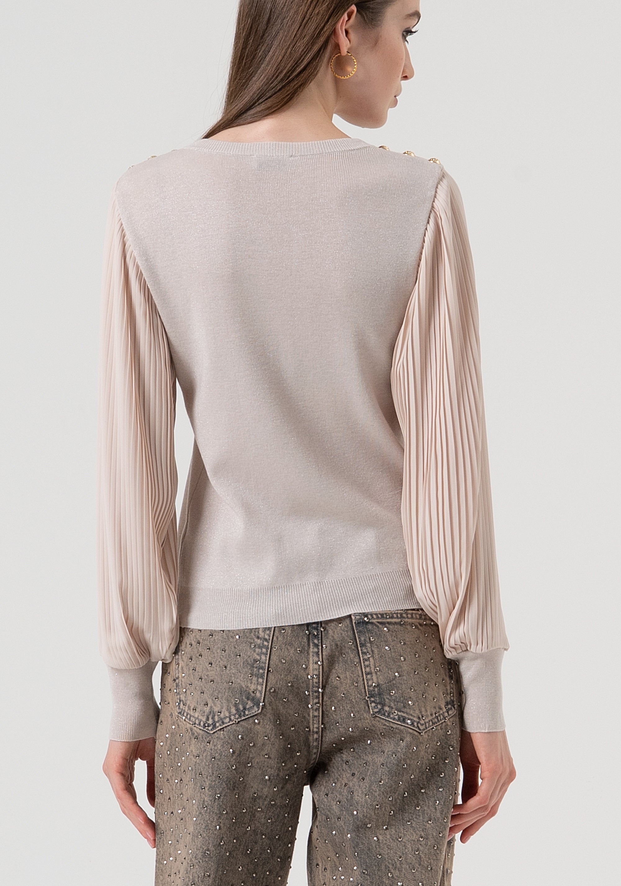 Knitwear regular fit made in wool and lurex Fracomina FR25WT7027K459Q7-524-4