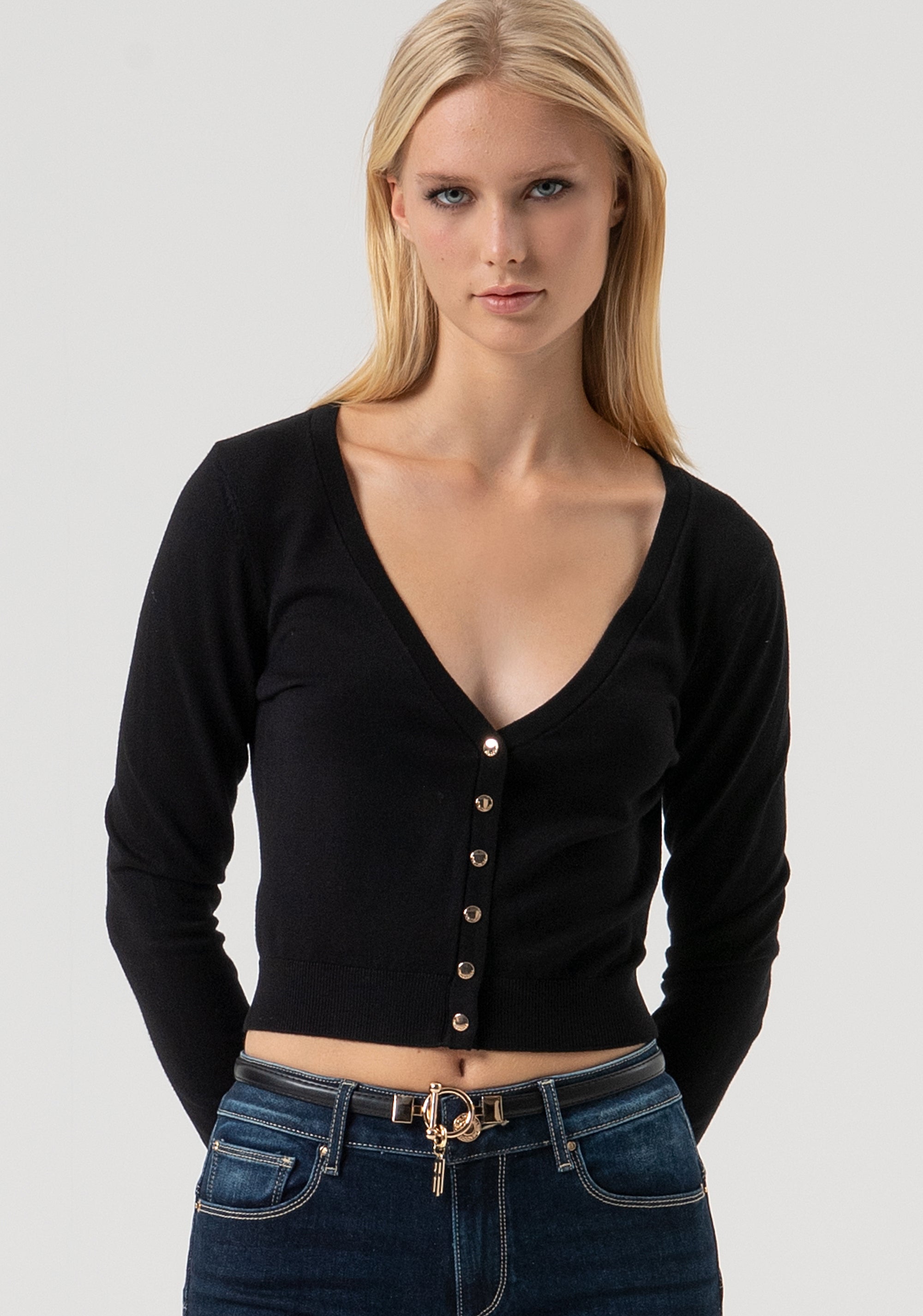Cardigan regular fit with V-neck drop Fracomina FR25WT8001K42101-053-1